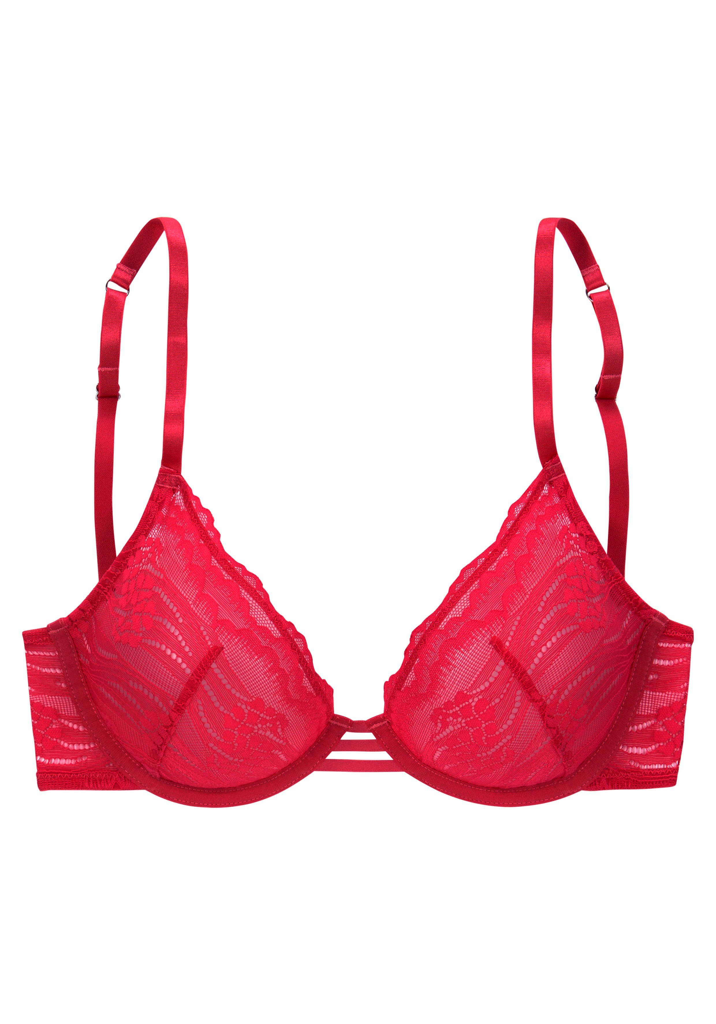 s.Oliver RED LABEL Beachwear Beugel-bh Alice met fijn kant in bloemmotief, lingerie