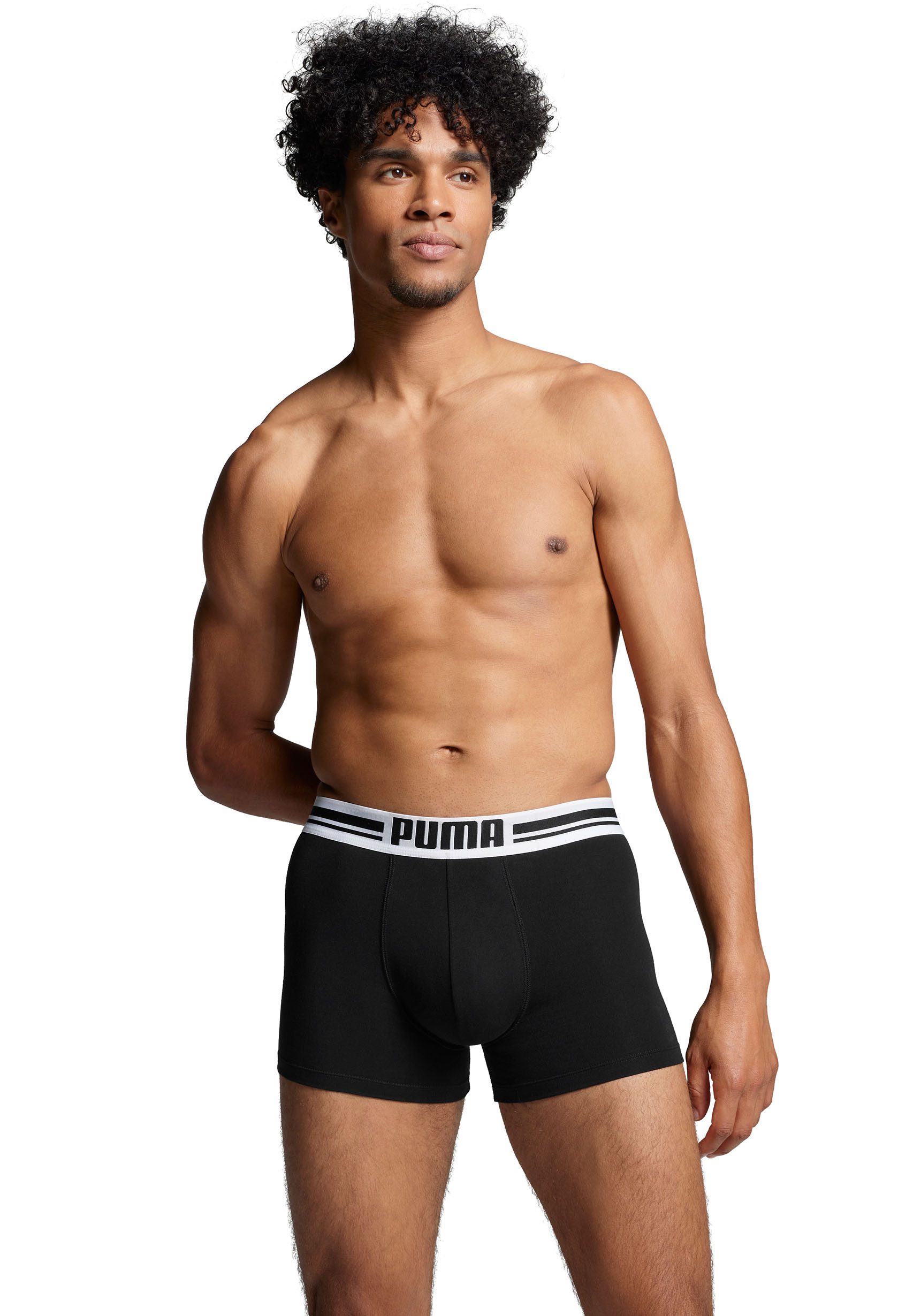 PUMA Boxershort Placed Logo met rekbare comfortboord (2 stuks, Set van 2)