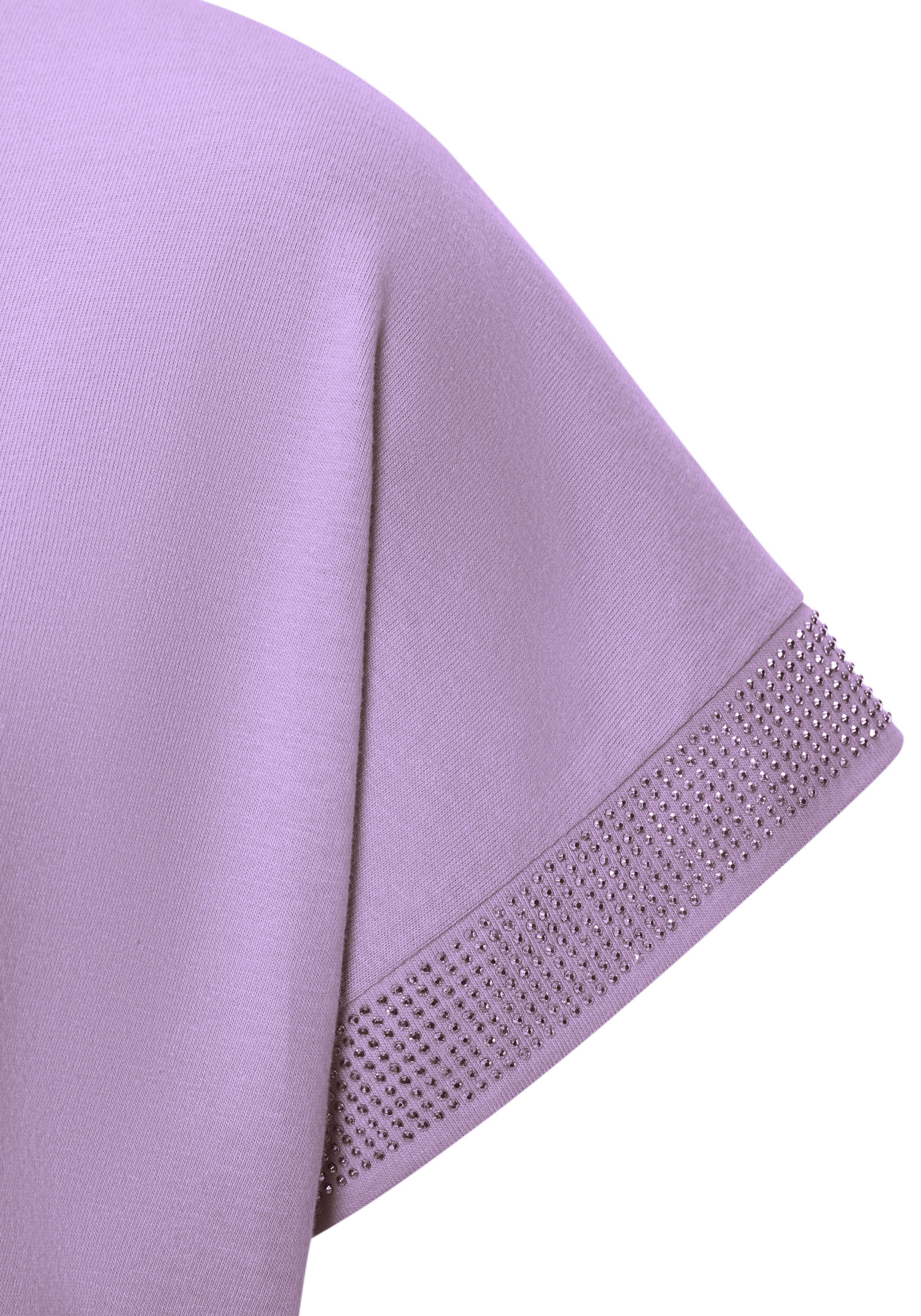 Lascana Shirt met korte mouwen Met glinsterend strass-ontwerp op de arm