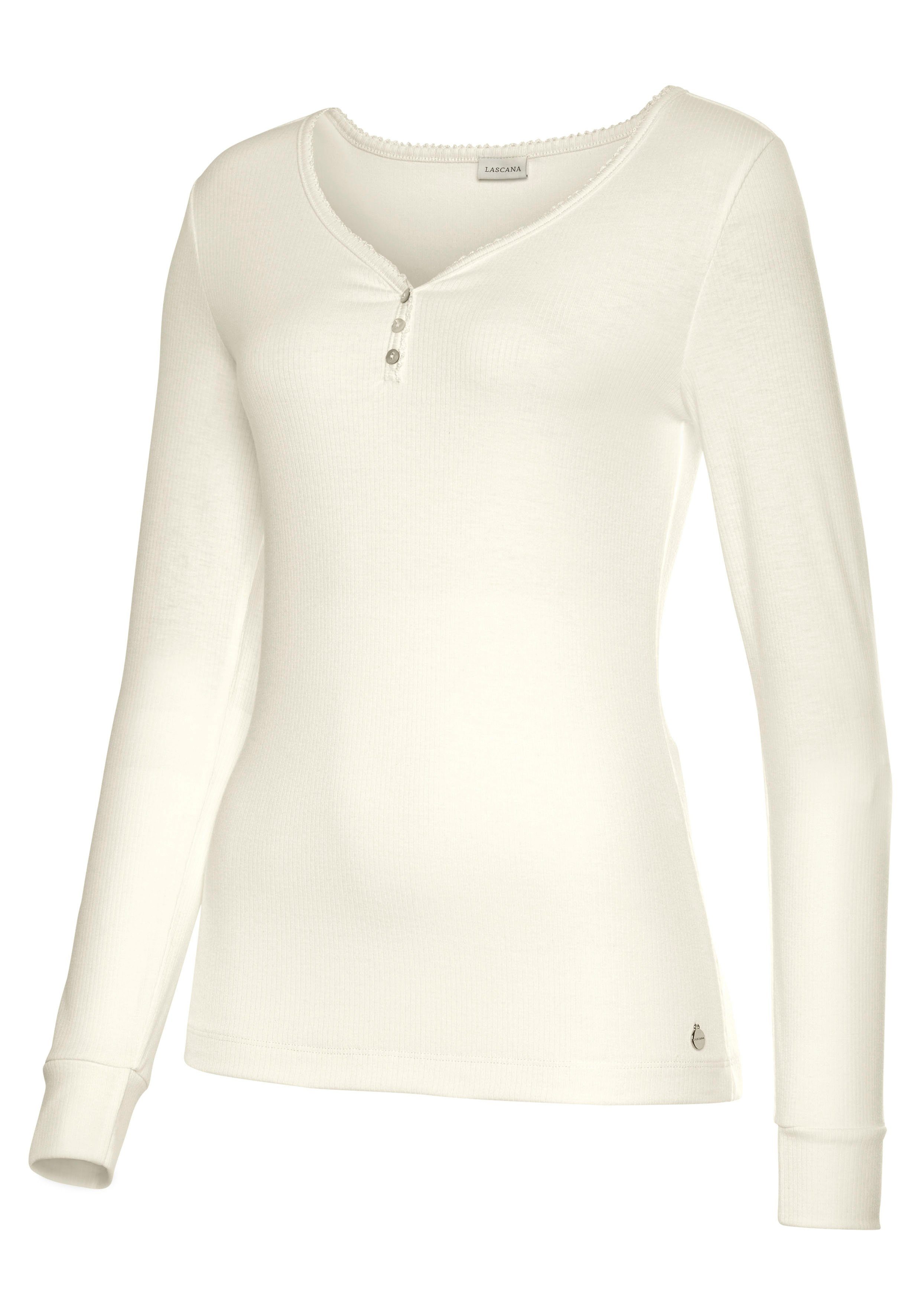 Lascana Pyjama top van ribbreisel