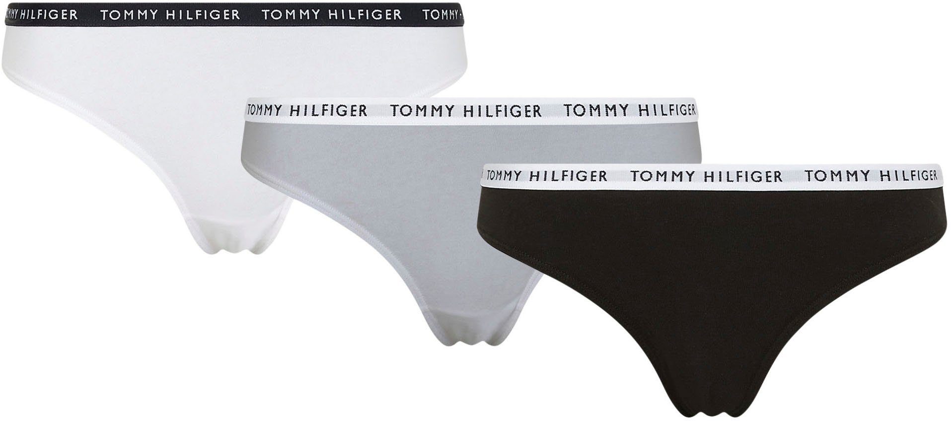 Tommy Hilfiger Bikinibroekje met smalle logoboord (3 stuks)