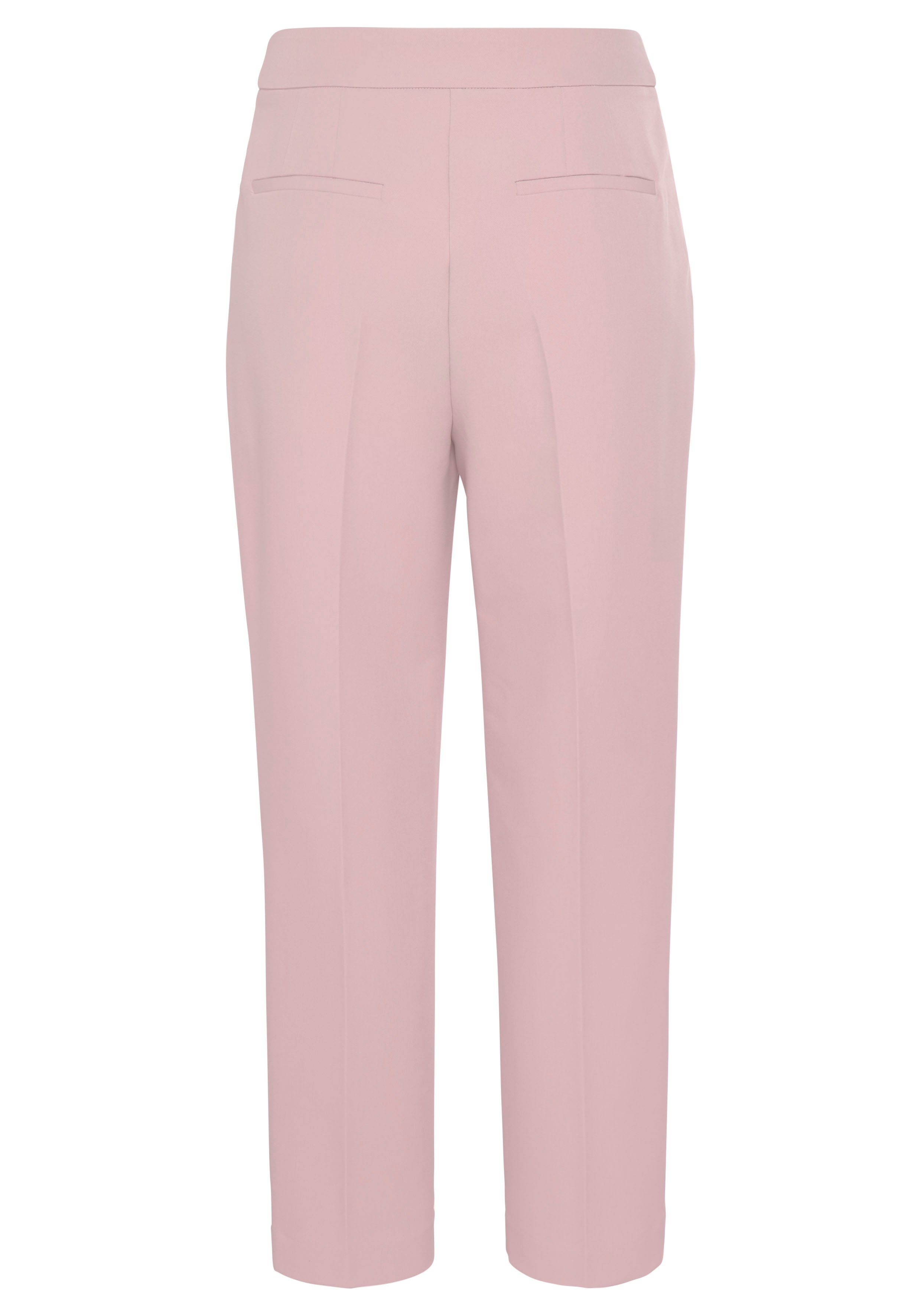 Lascana Persplooibroek in 7/8-lengte, elegante pantalon met zakken, smalle stofbroek