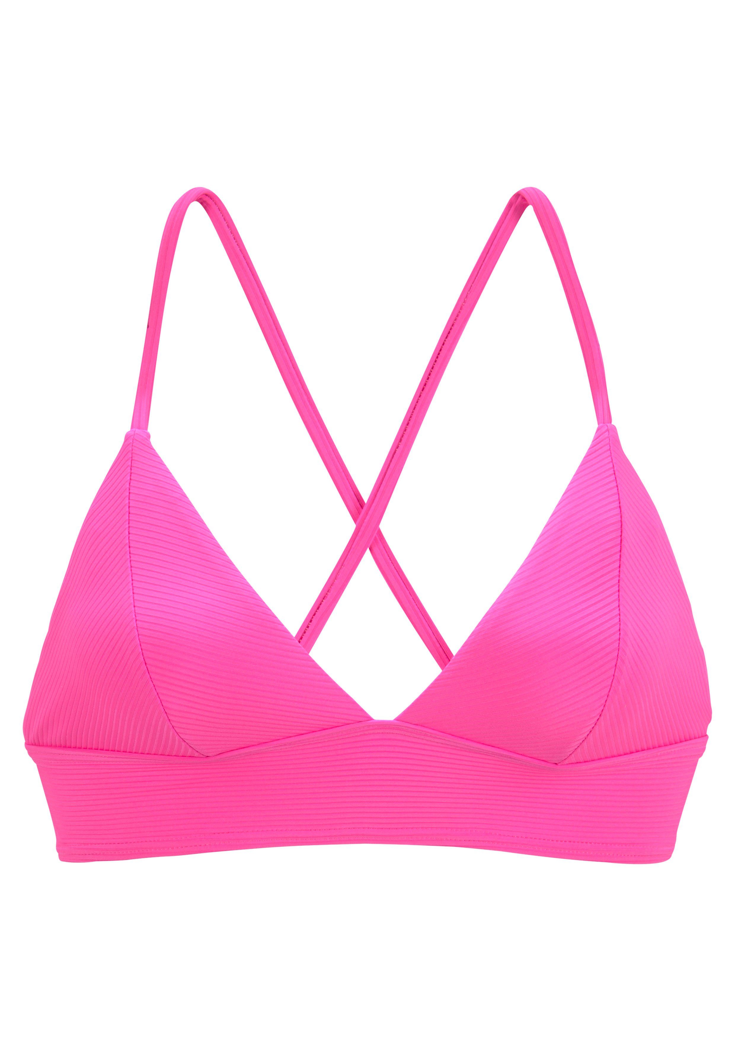 Venice Beach Triangel-bikinitop Lucky van geribbelde structuurstof
