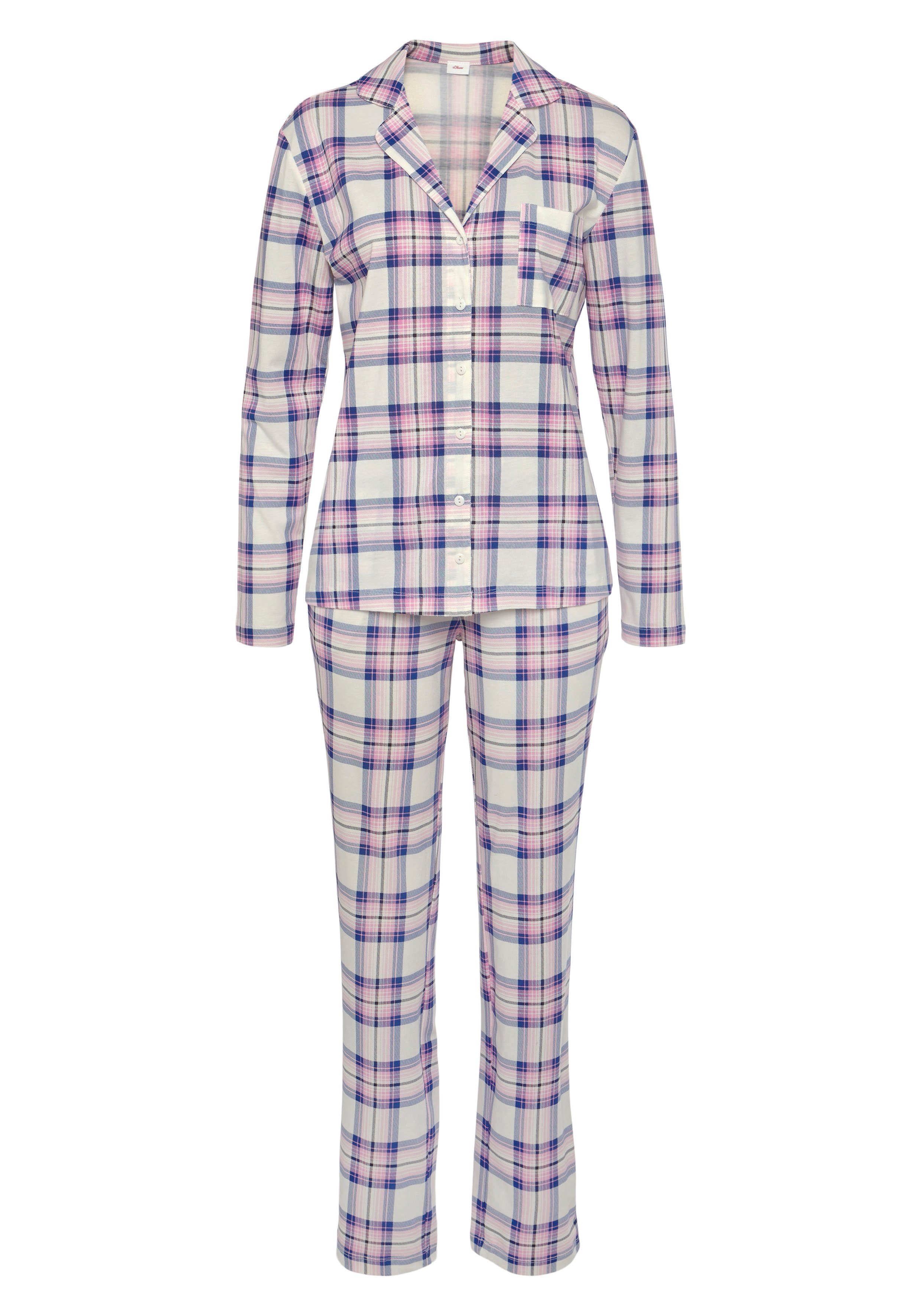 s.Oliver RED LABEL Beachwear Pyjama in klassieke stijl (2-delig)