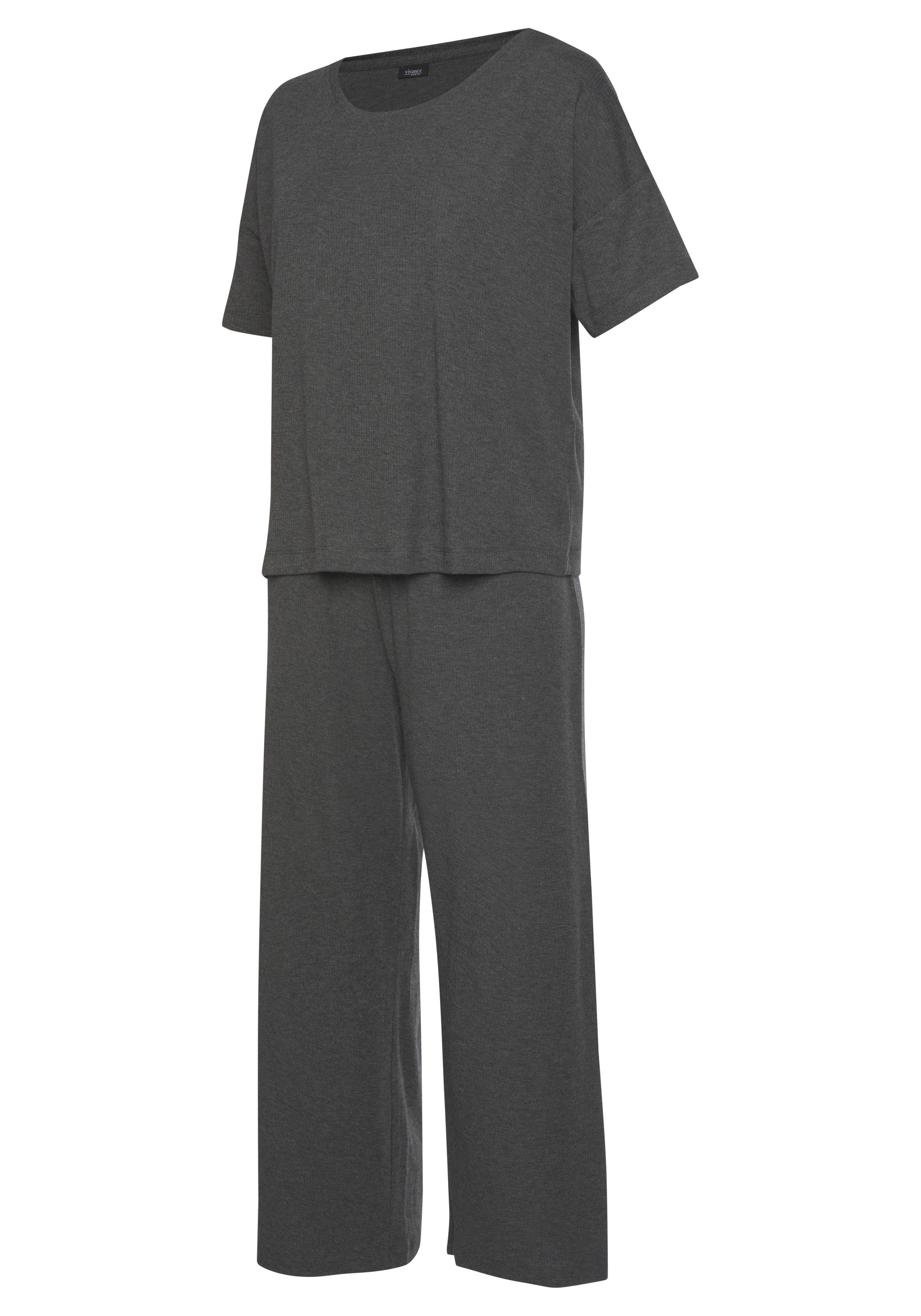 Vivance Dreams Pyjama in zachte ribkwaliteit (2-delig, 1 stuk)