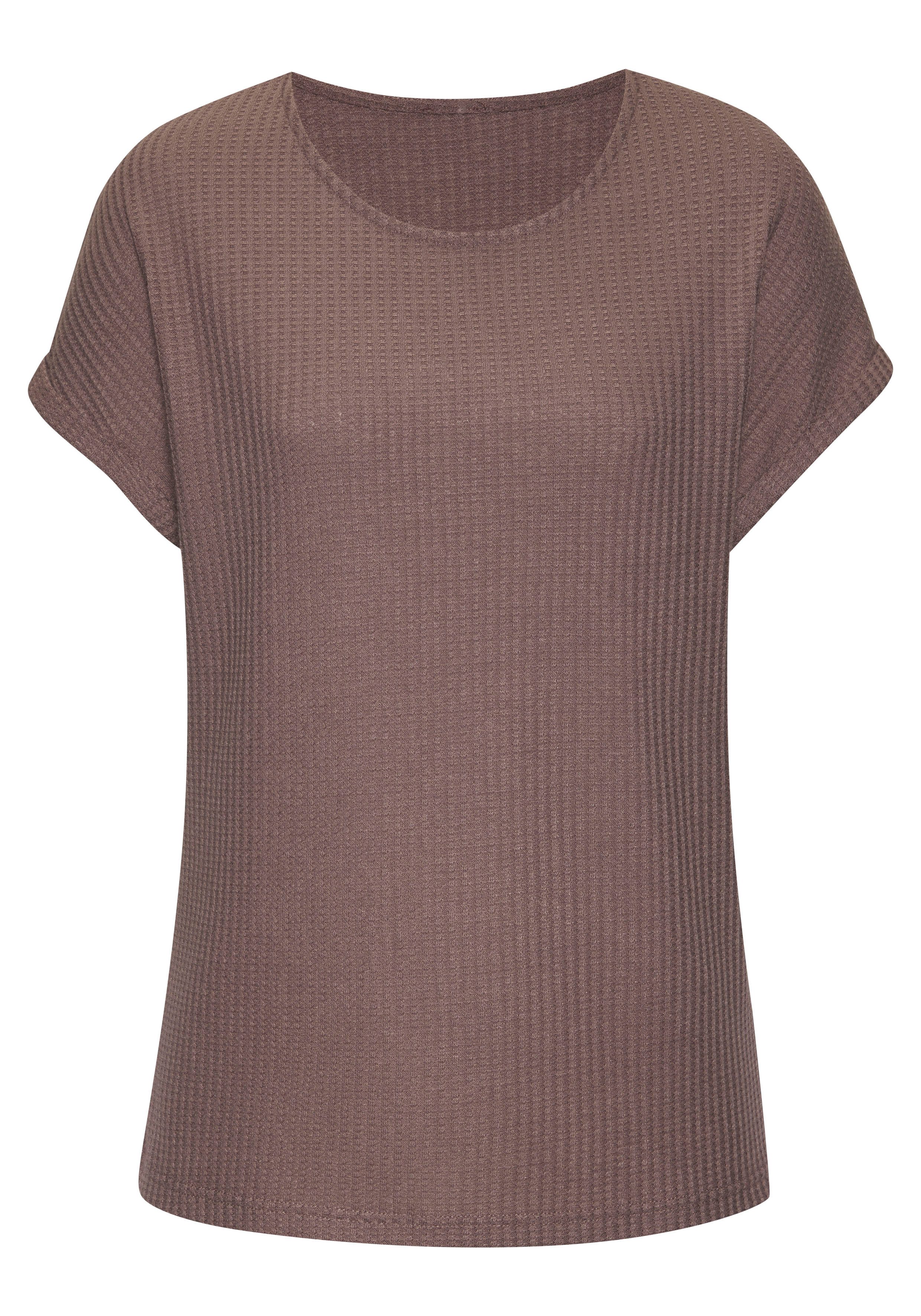 Vivance Shirt met korte mouwen Van zachte piquékwaliteit shirts maat 40/42 bruin