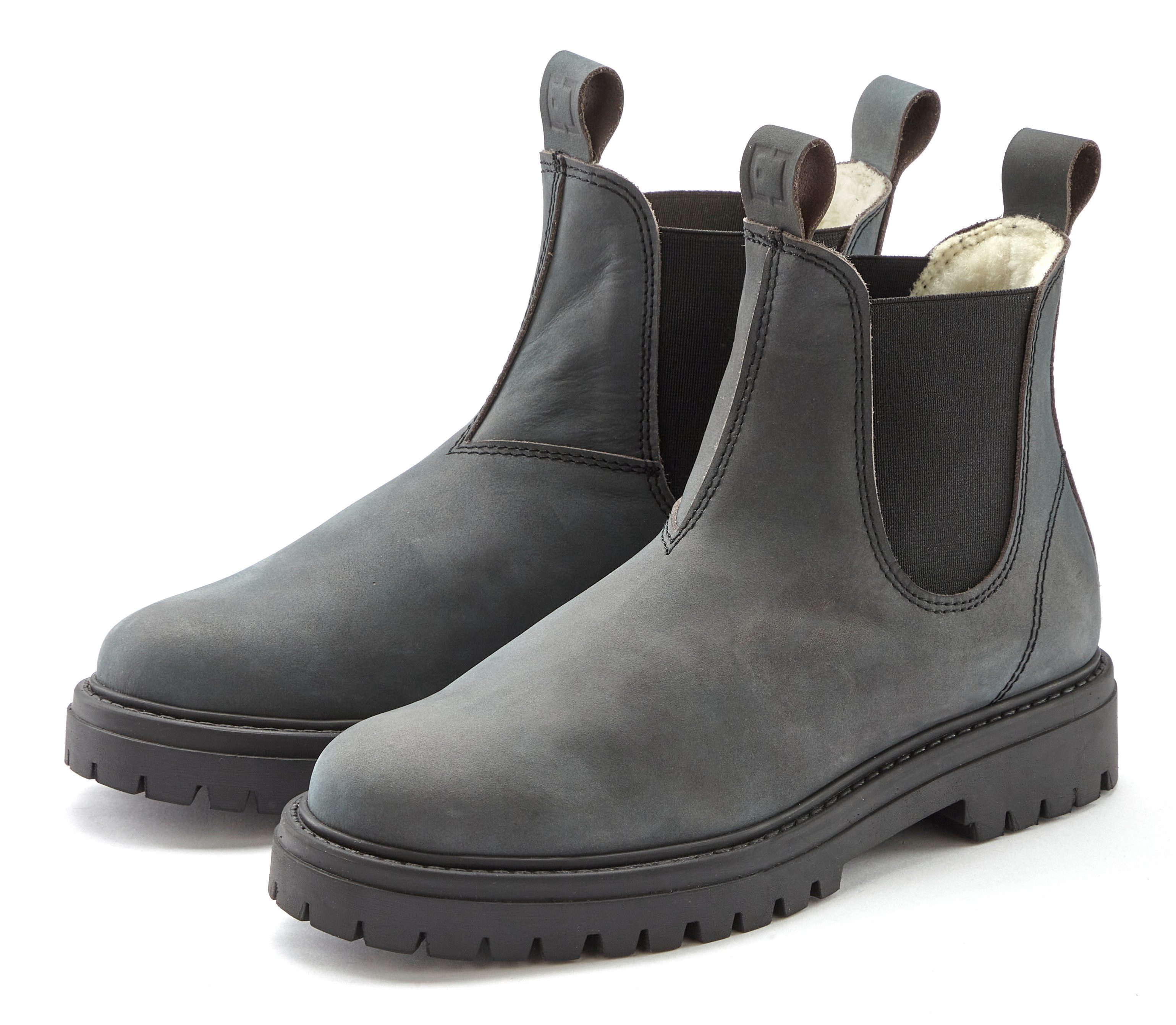 Elbsand Laarsjes van leer in klassieke chelsea-look, laarzen, boots, winterlaarzen