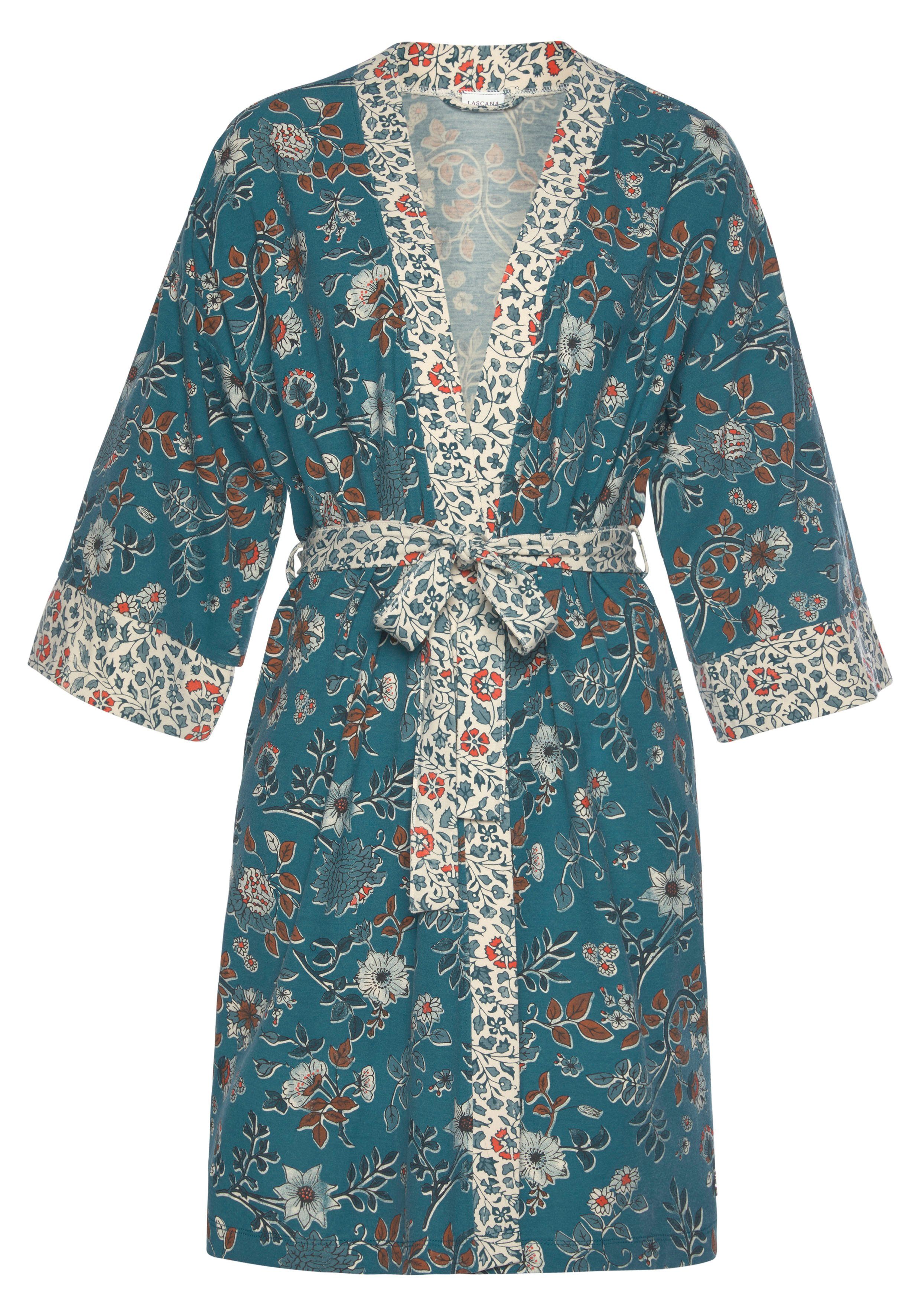 Lascana Kimono met bloemenprint all-over