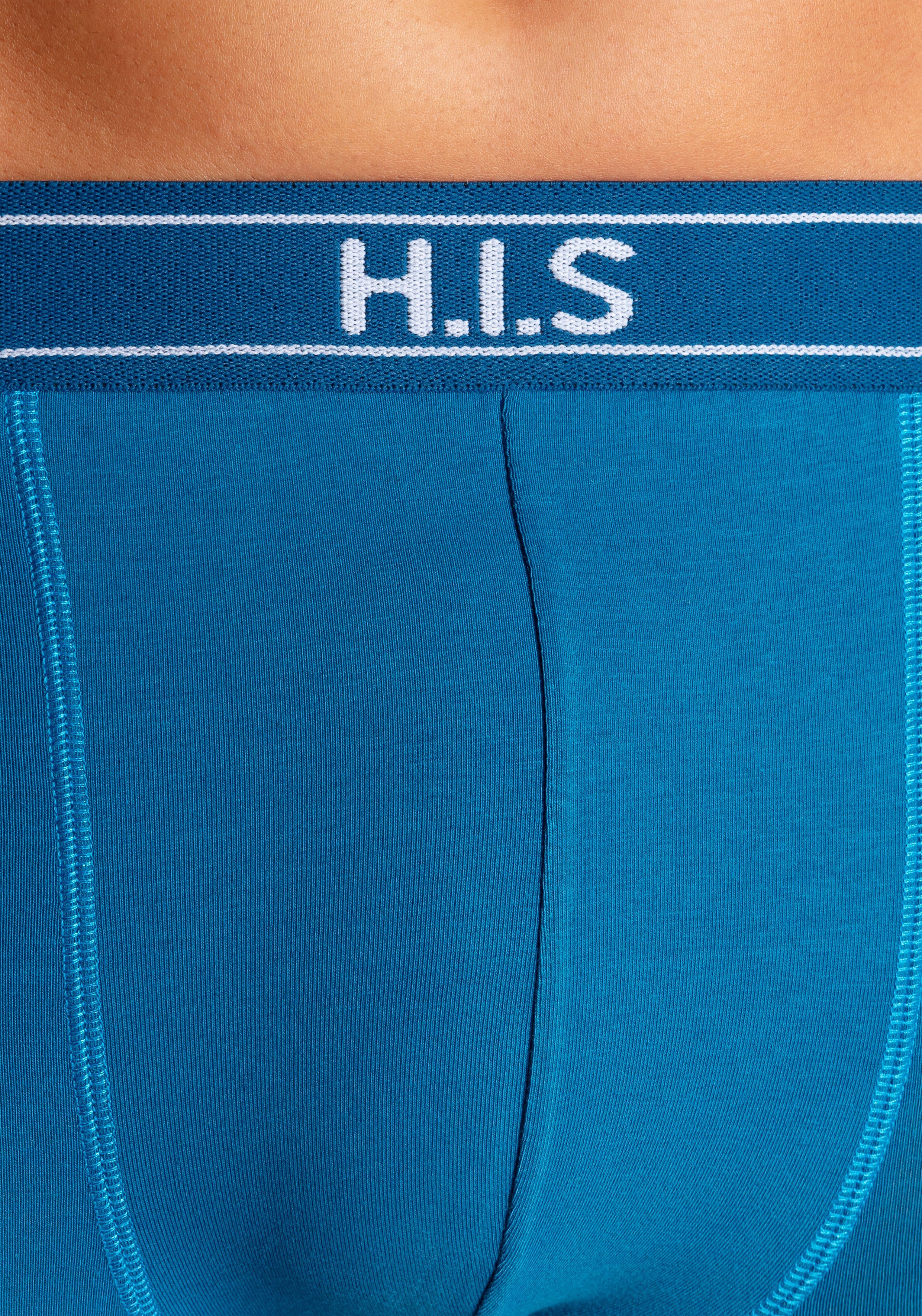 H.I.S Boxershort voor heren met strepen en logo op de band (set, 5 stuks)