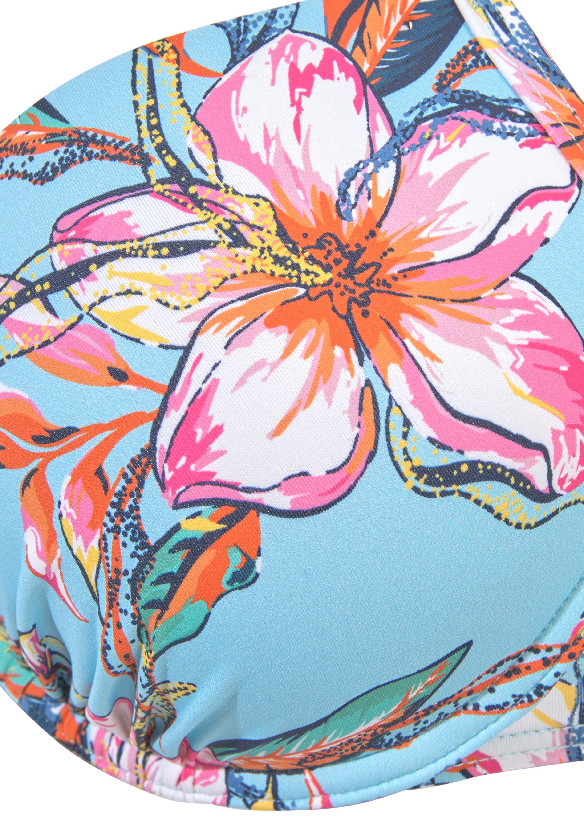 Lascana Push-upbikinitop MALIA met tropische print