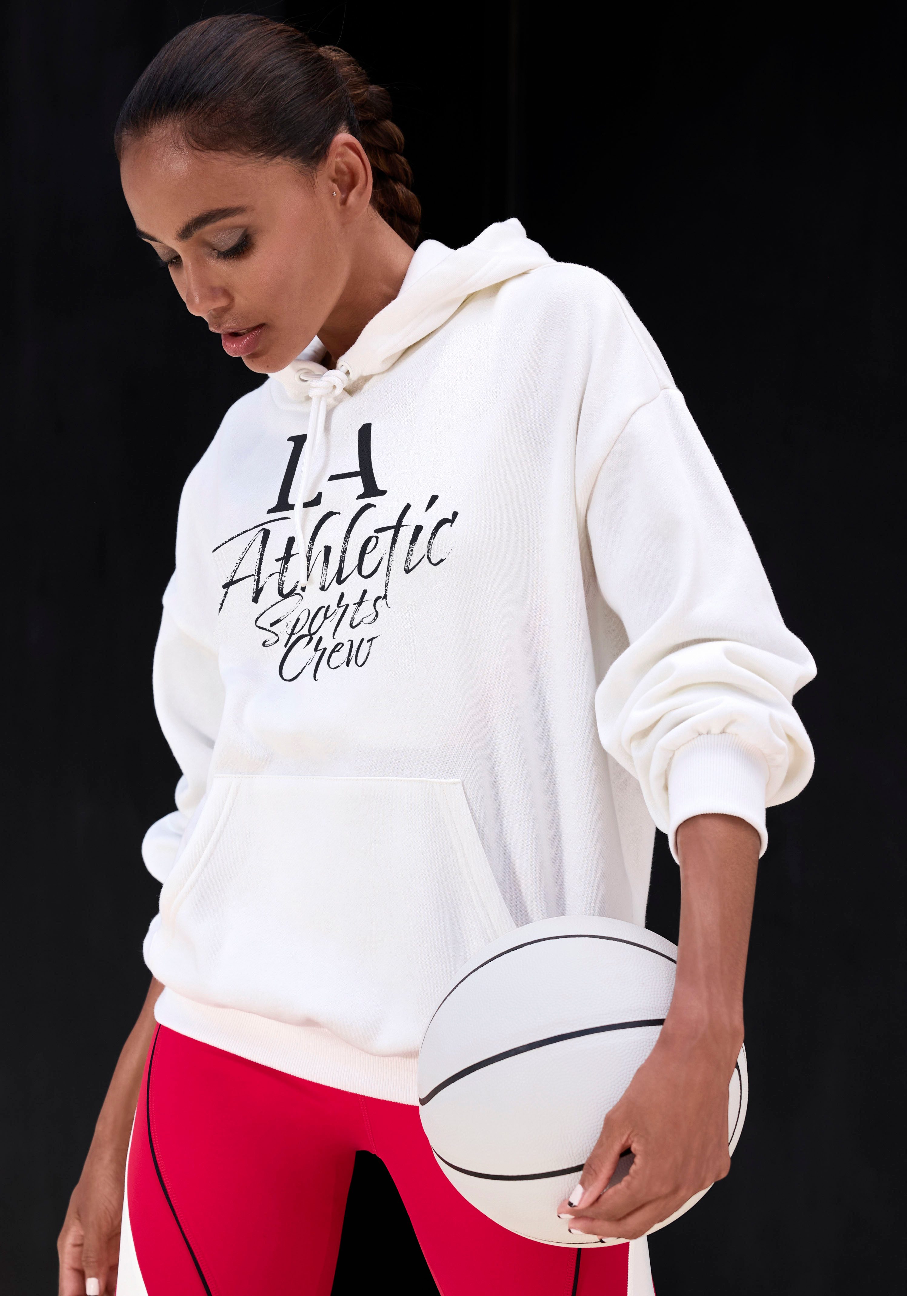 active by Lascana Capuchontrui met sportieve frontprint