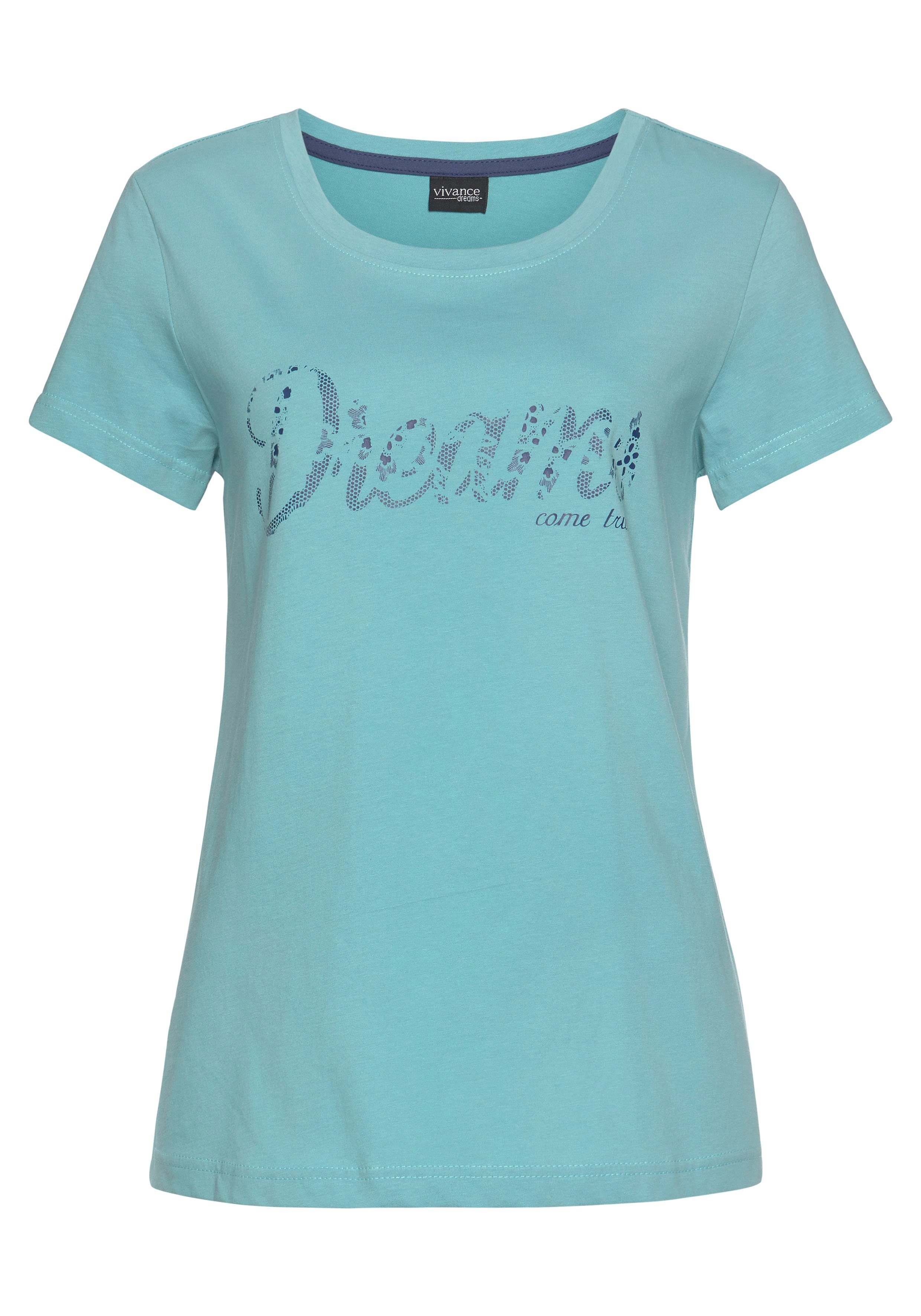 Vivance Dreams Pyjama met front-opschrift (set, 3-delig)
