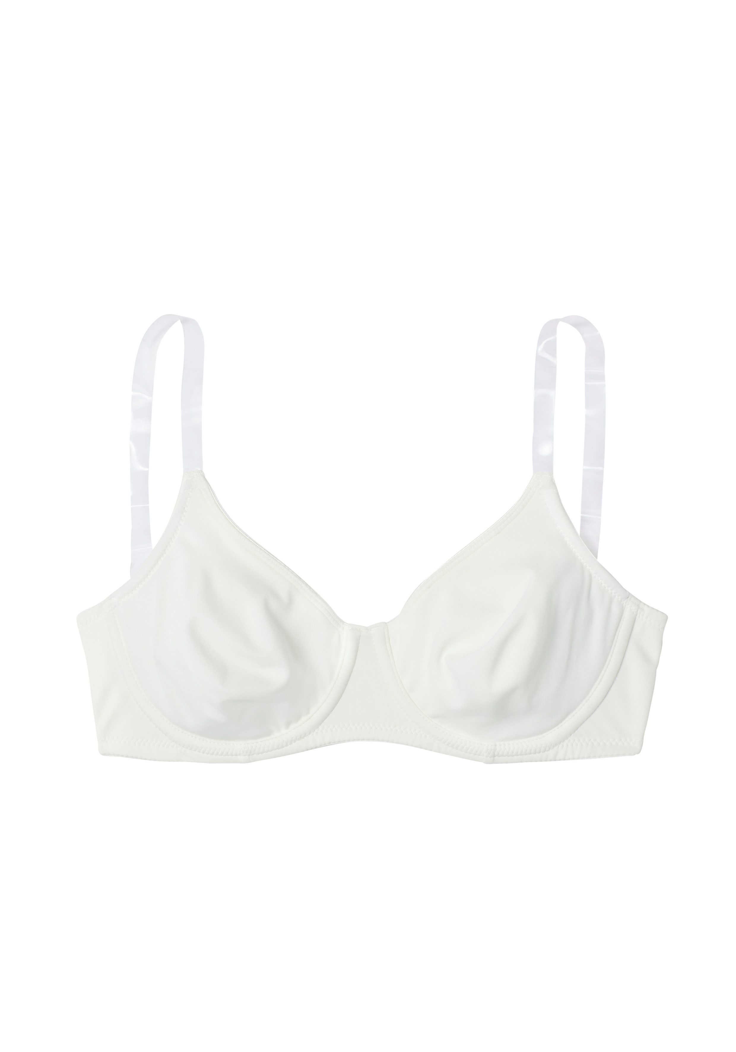Nuance T-shirt-bh met beugels, zonder cups en met transparante bandjes, basic