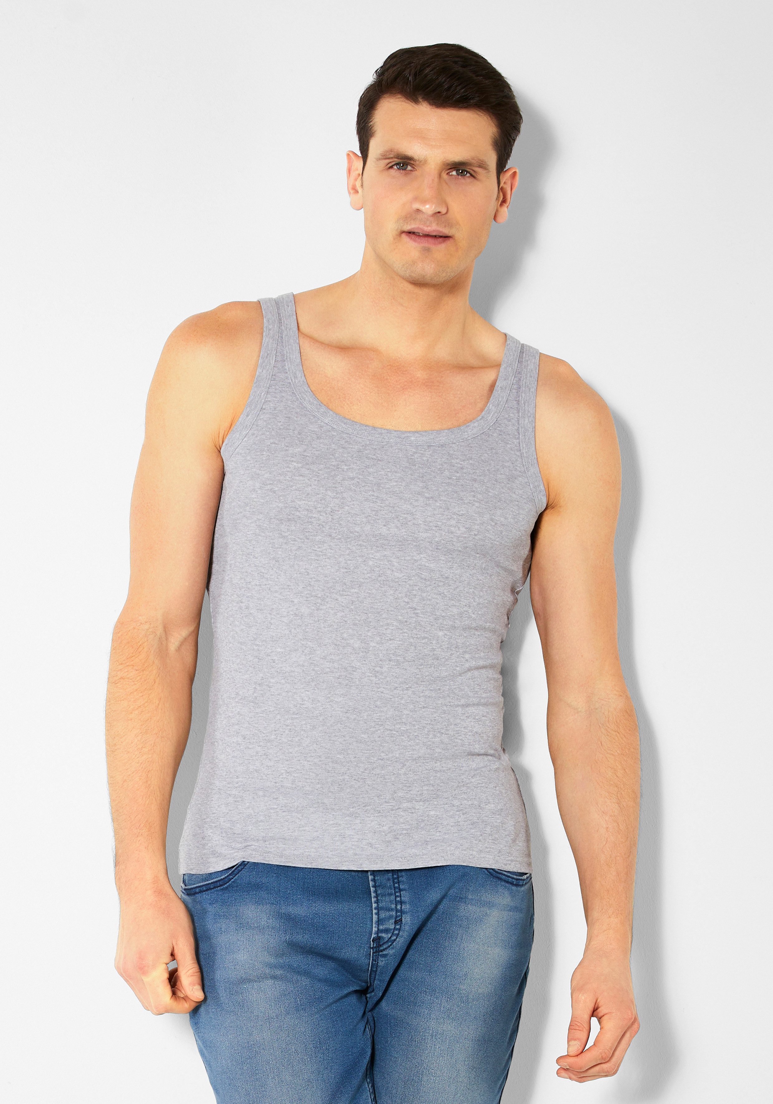 H.I.S Tanktop eenvoudige basic, ook voor eronder (set, 2-delig)