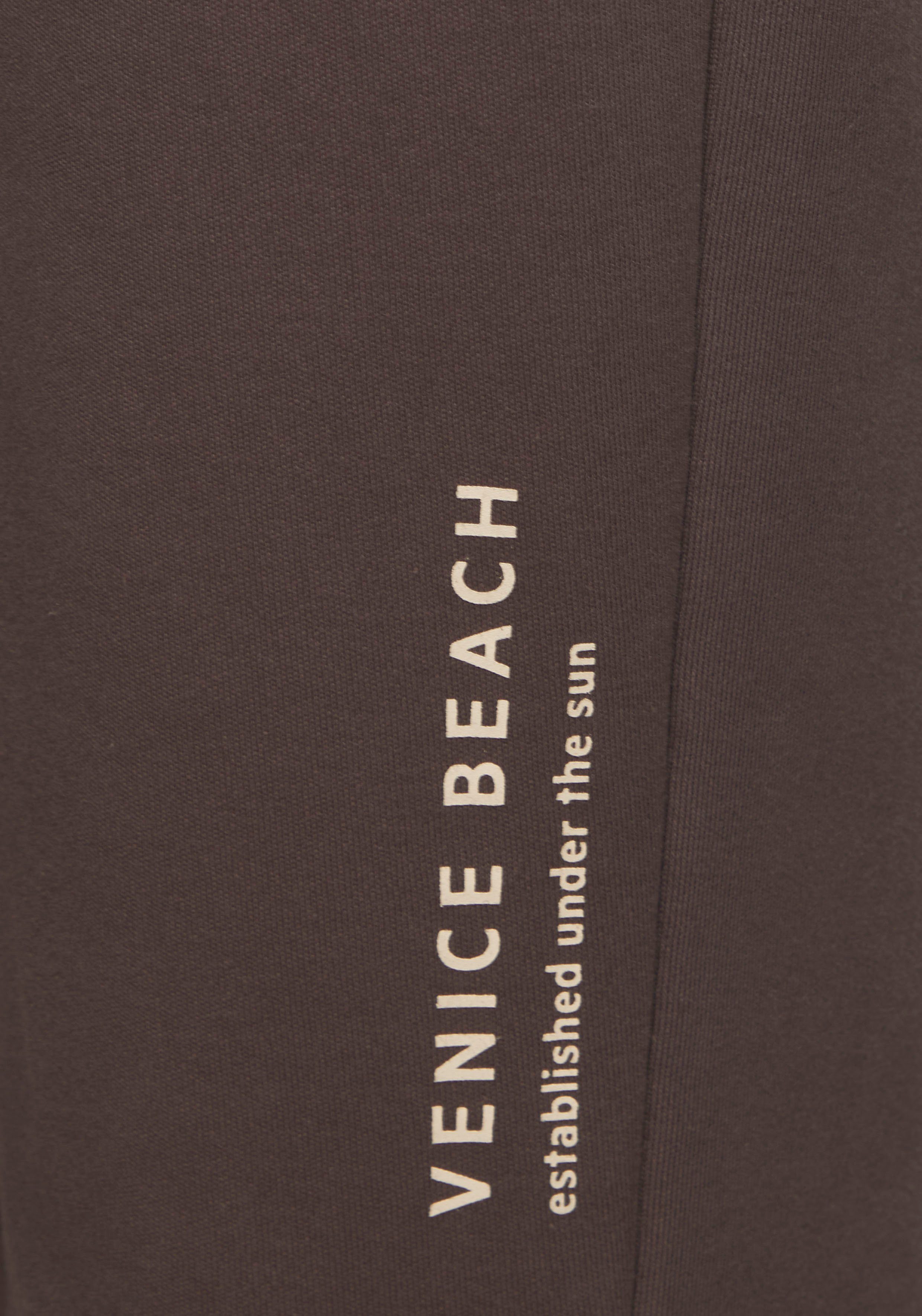 Venice Beach 7/8 broek met ritsdetails op de zakken, comfortabele sweatpants