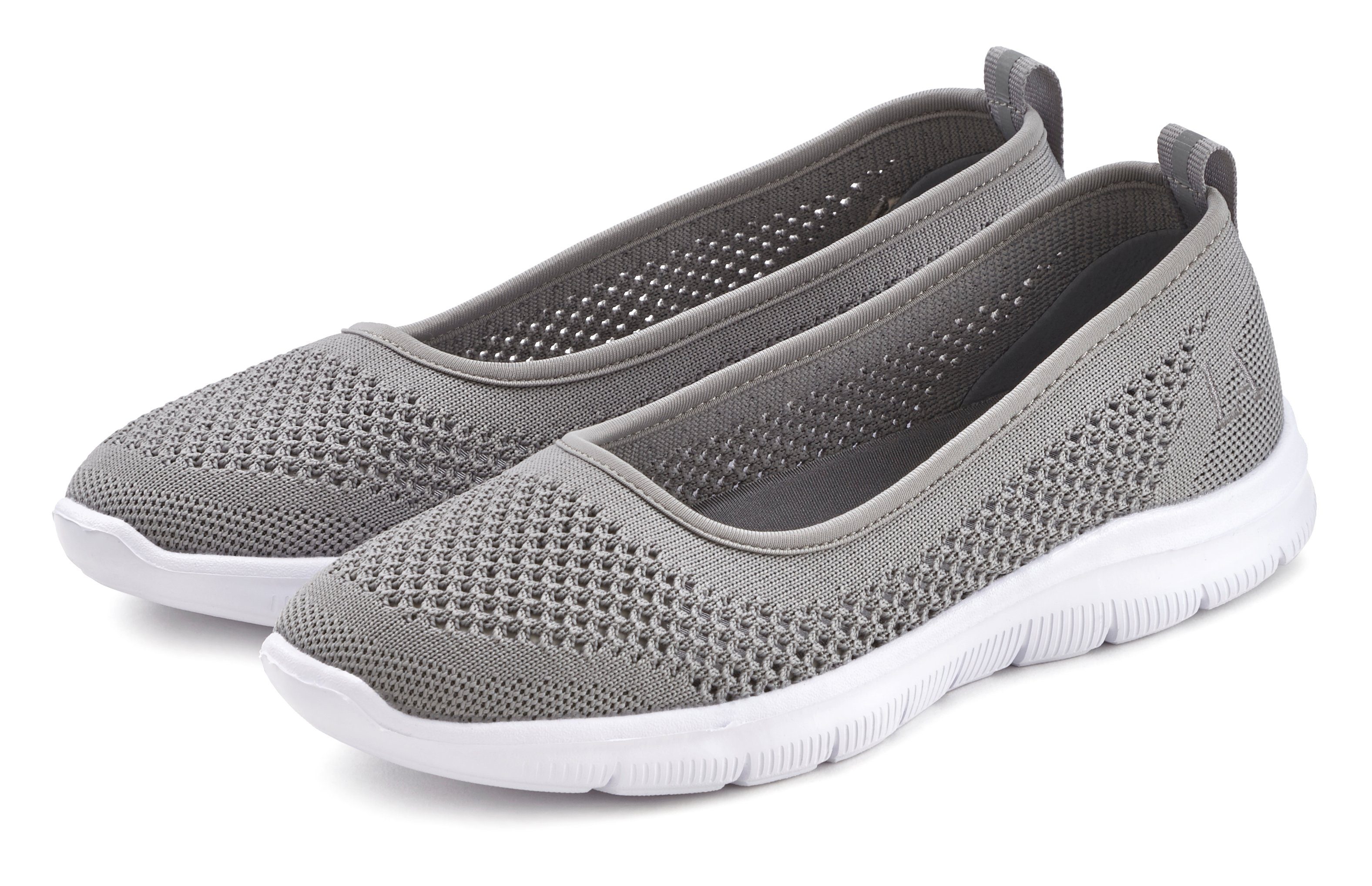 Lascana Sneaker-ballerina’s ultralichte slipper, slip-on sneaker, vrijetijdsschoen vegan