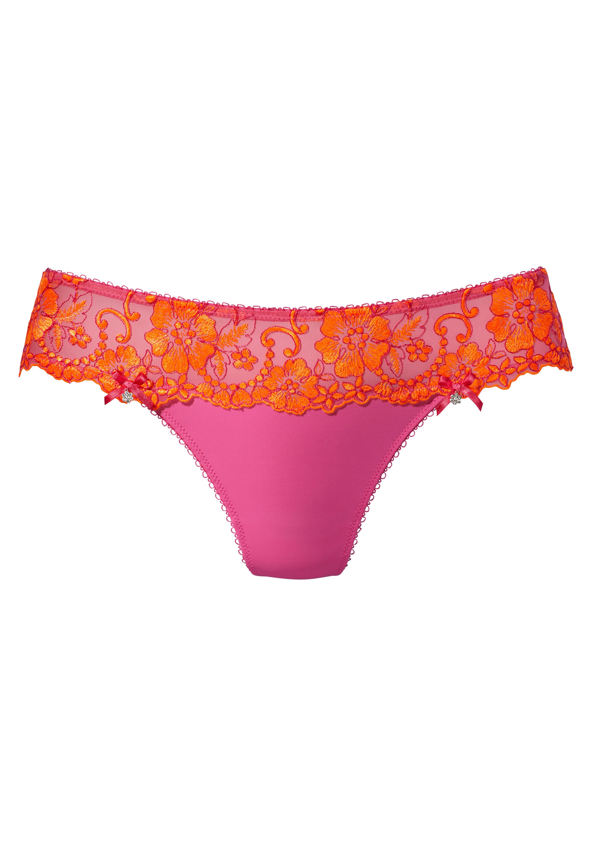 Lascana String Wanda Dessous met borduurkant in gebloemde look