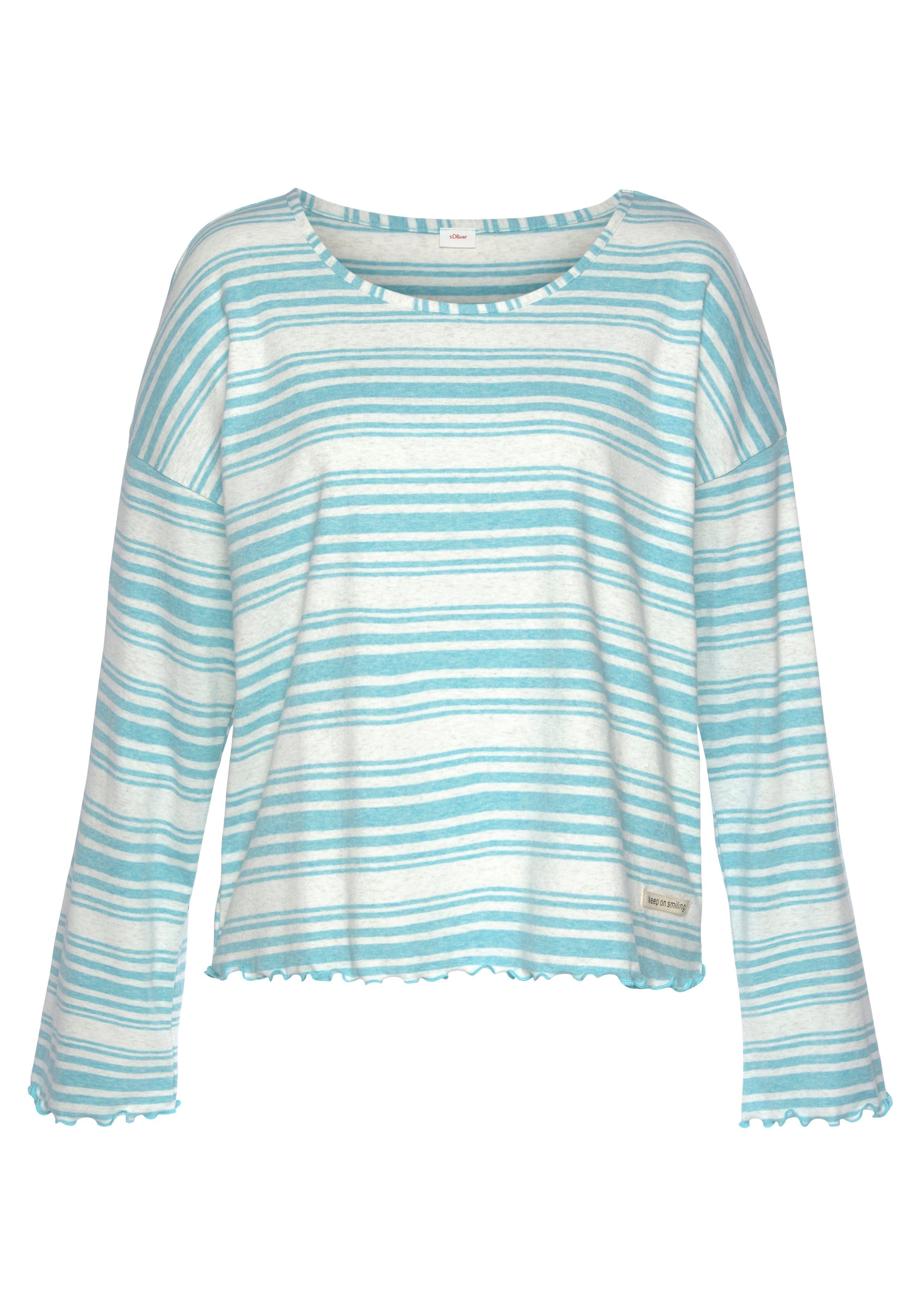s.Oliver RED LABEL Beachwear Pyjama top met babylock-details