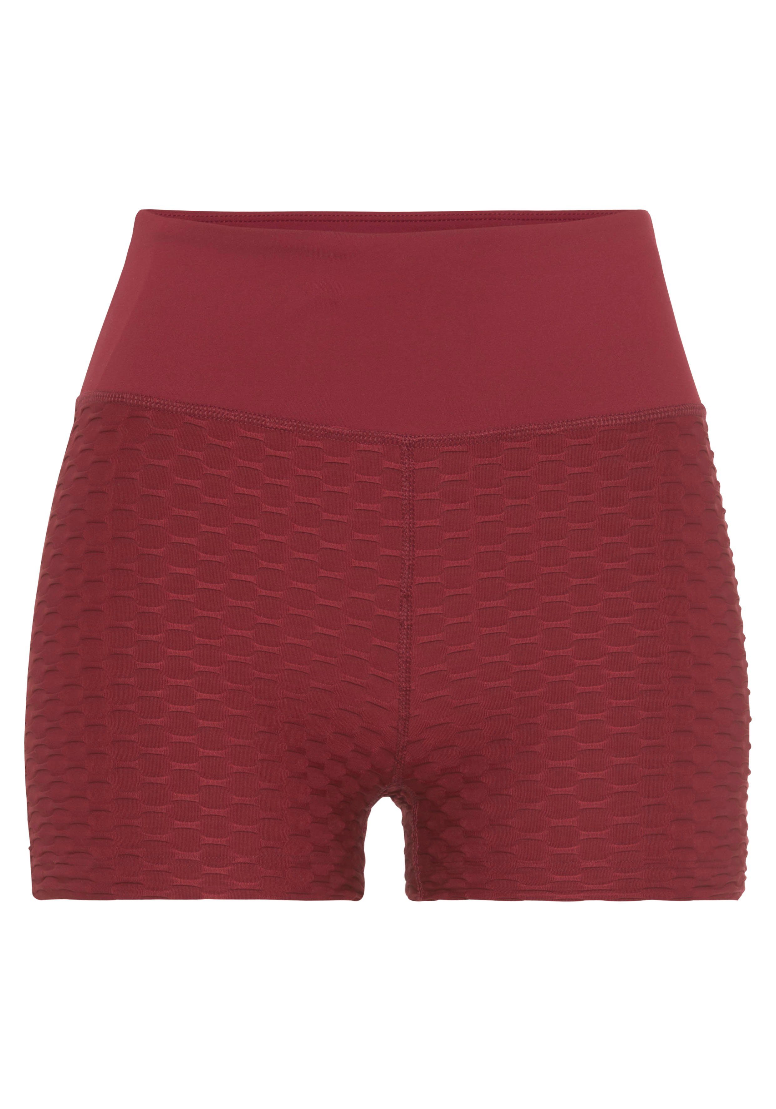 vivance active Short met brede tailleband en honingraatlook