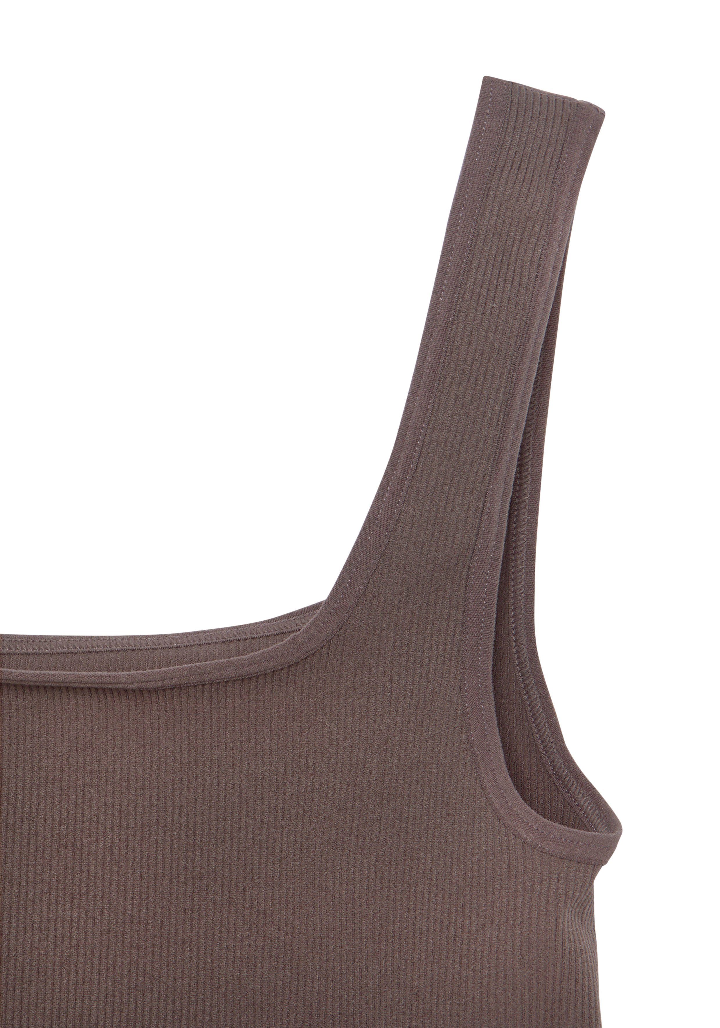 Lascana Crop-top - Seamless Top Naadloos top met ribstructuur
