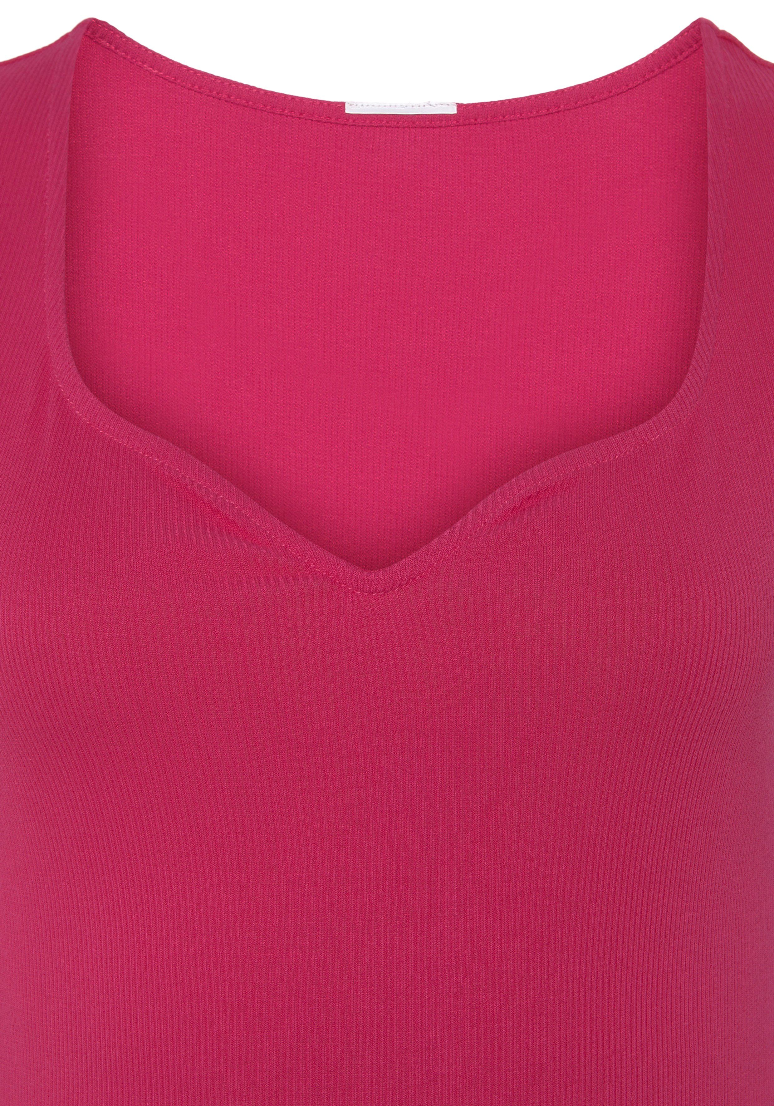 Vivance T-shirt met hartvormig decolleté (Set van 2)