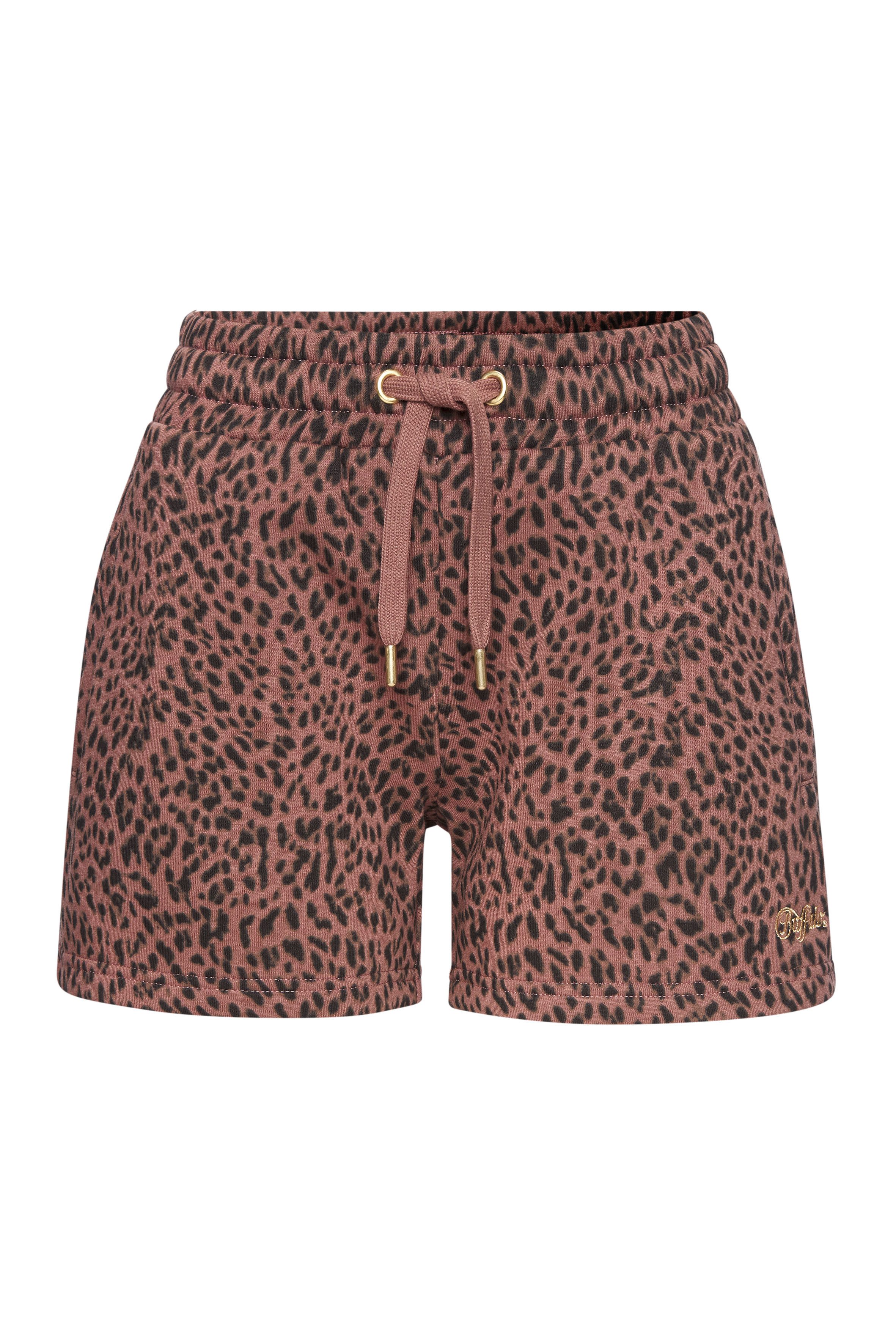 Buffalo Sweatshort met zijdelingse ribinzet en logoborduring