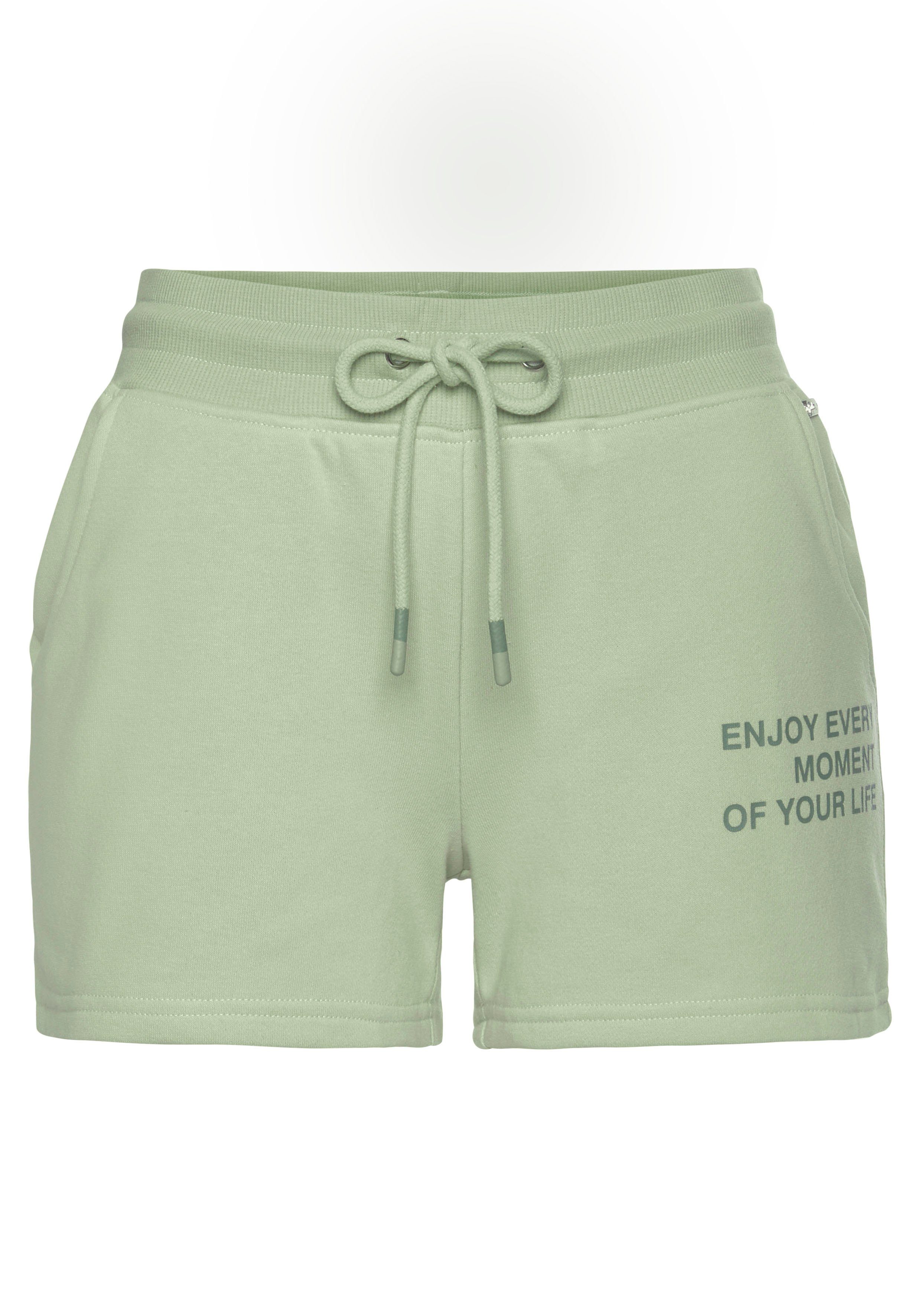 Buffalo Sweatshort met statement print, loungewear