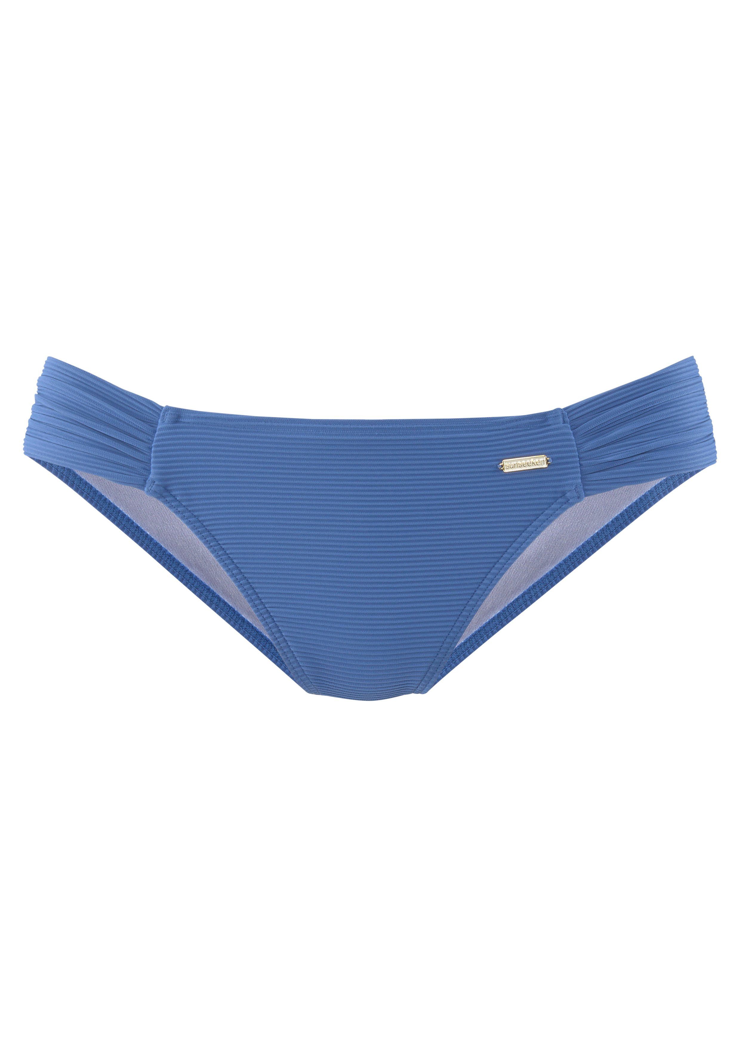 Sunseeker Bikinibroekje Fancy met structuurdesign bikini broekjes maat 36 blauw