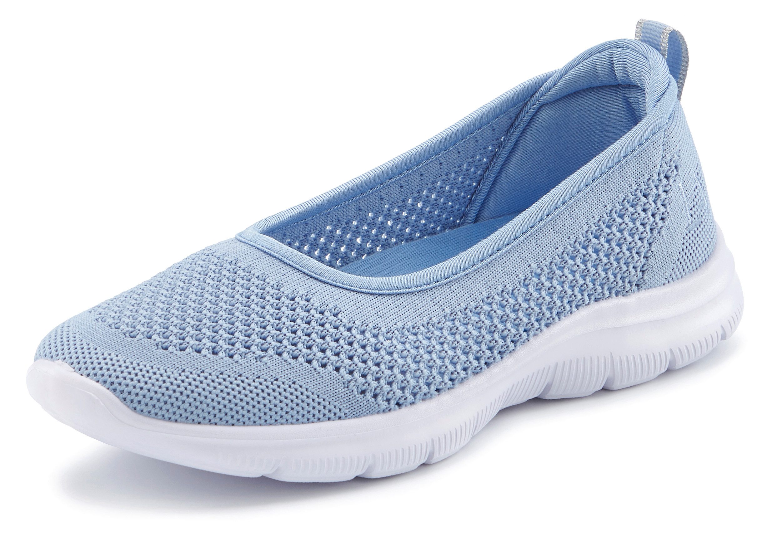 Lascana Sneaker-ballerina’s ultralichte slipper, slip-on sneaker, vrijetijdsschoen vegan