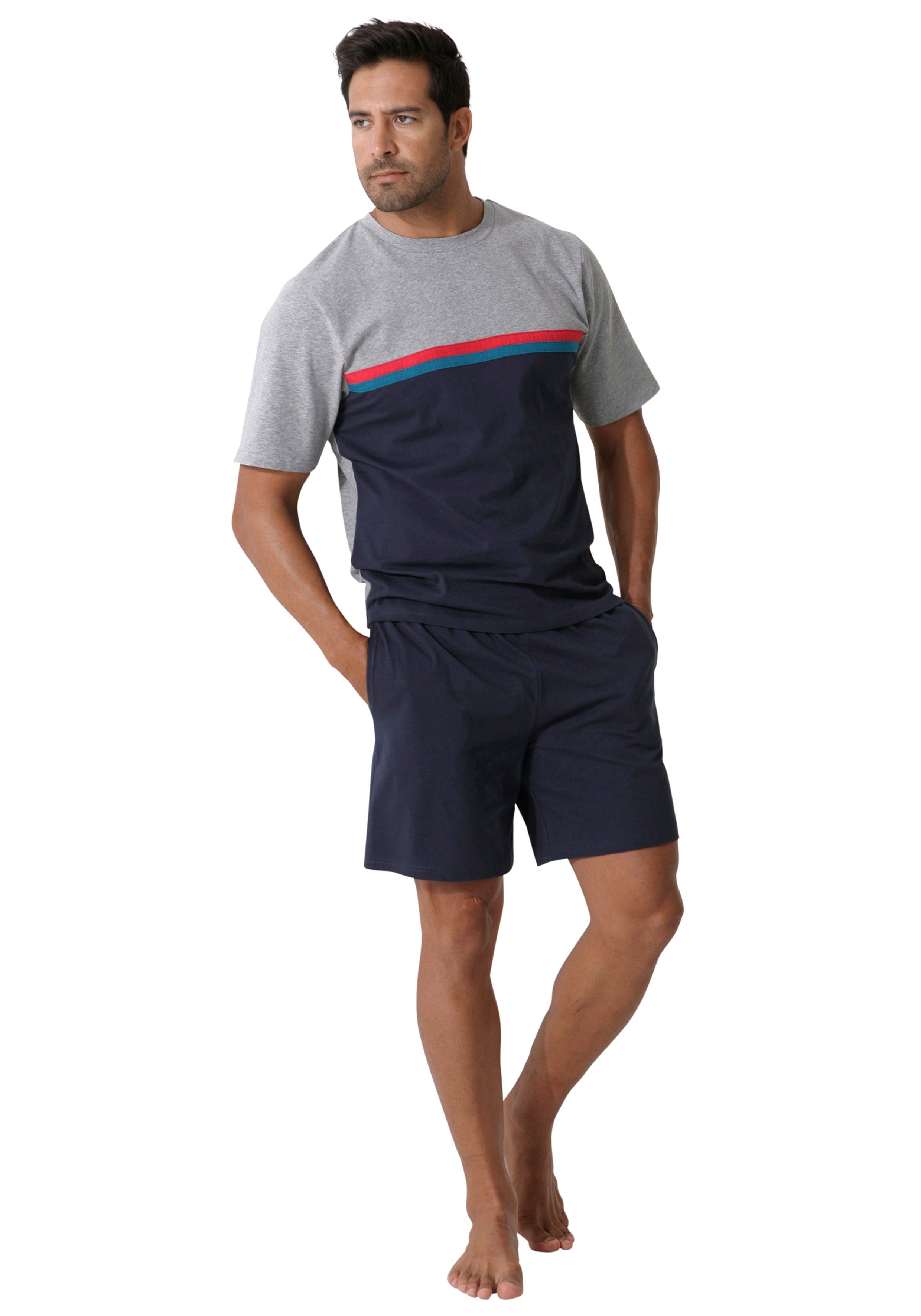 le jogger® Shortama colourblocking-stijl (2-delig, 1 stuk)