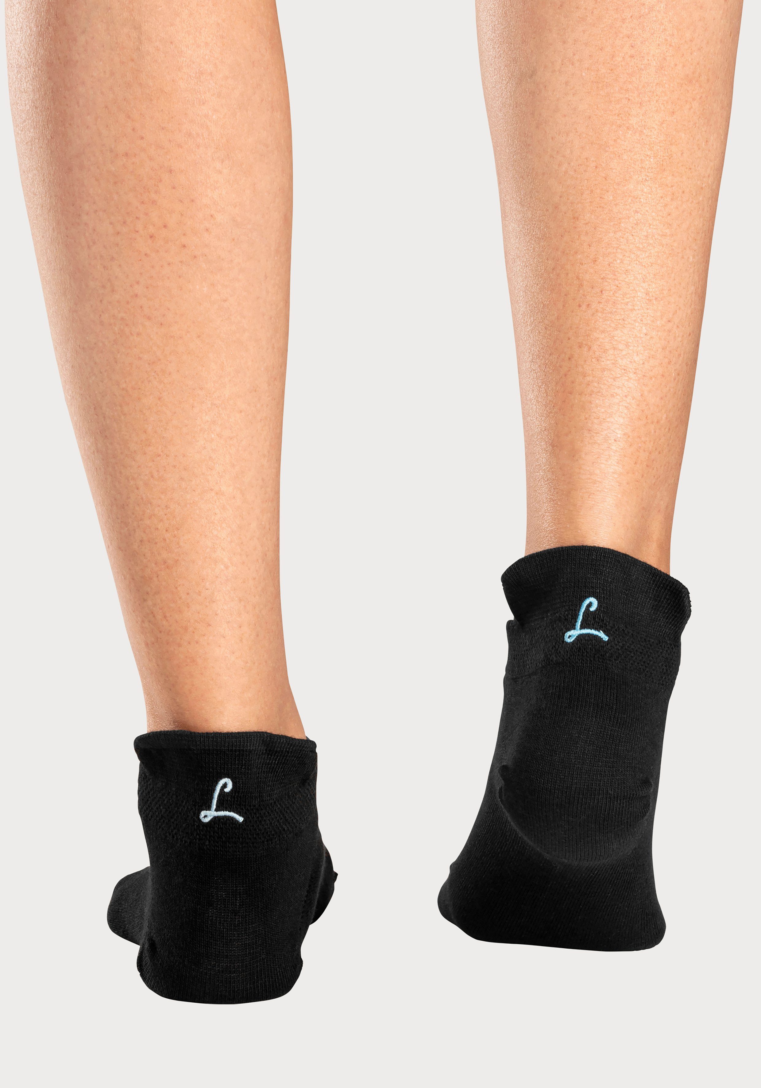 Lascana Sneakersokken met klein borduursel (box, 7 paar, Box)