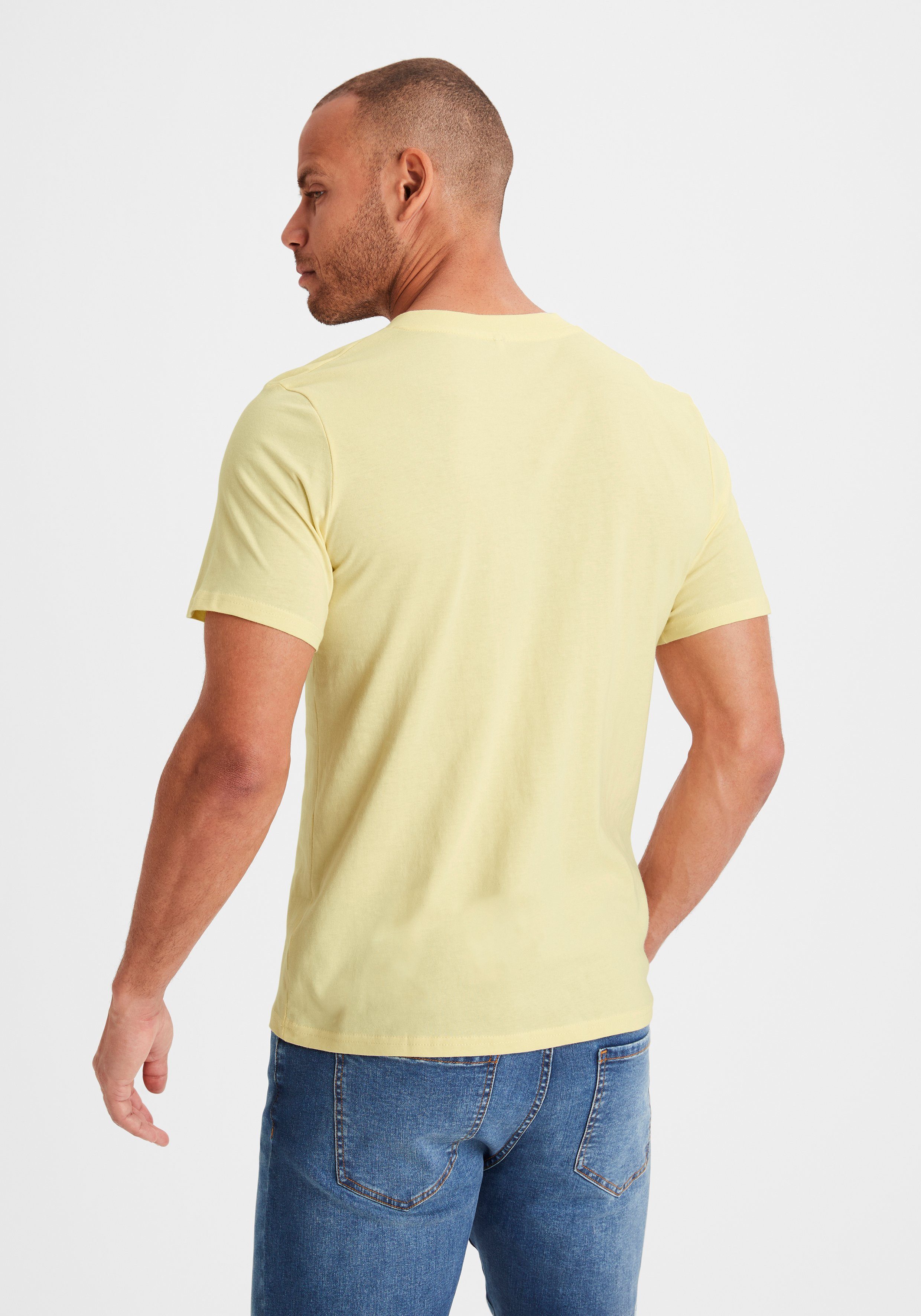 KangaROOS T-shirt Regular fit Vrijetijdsshirt met korte mouwen, V-hals van 100% katoen (Set van 2)