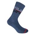 fila sokken met geribde schacht (3 paar) blauw