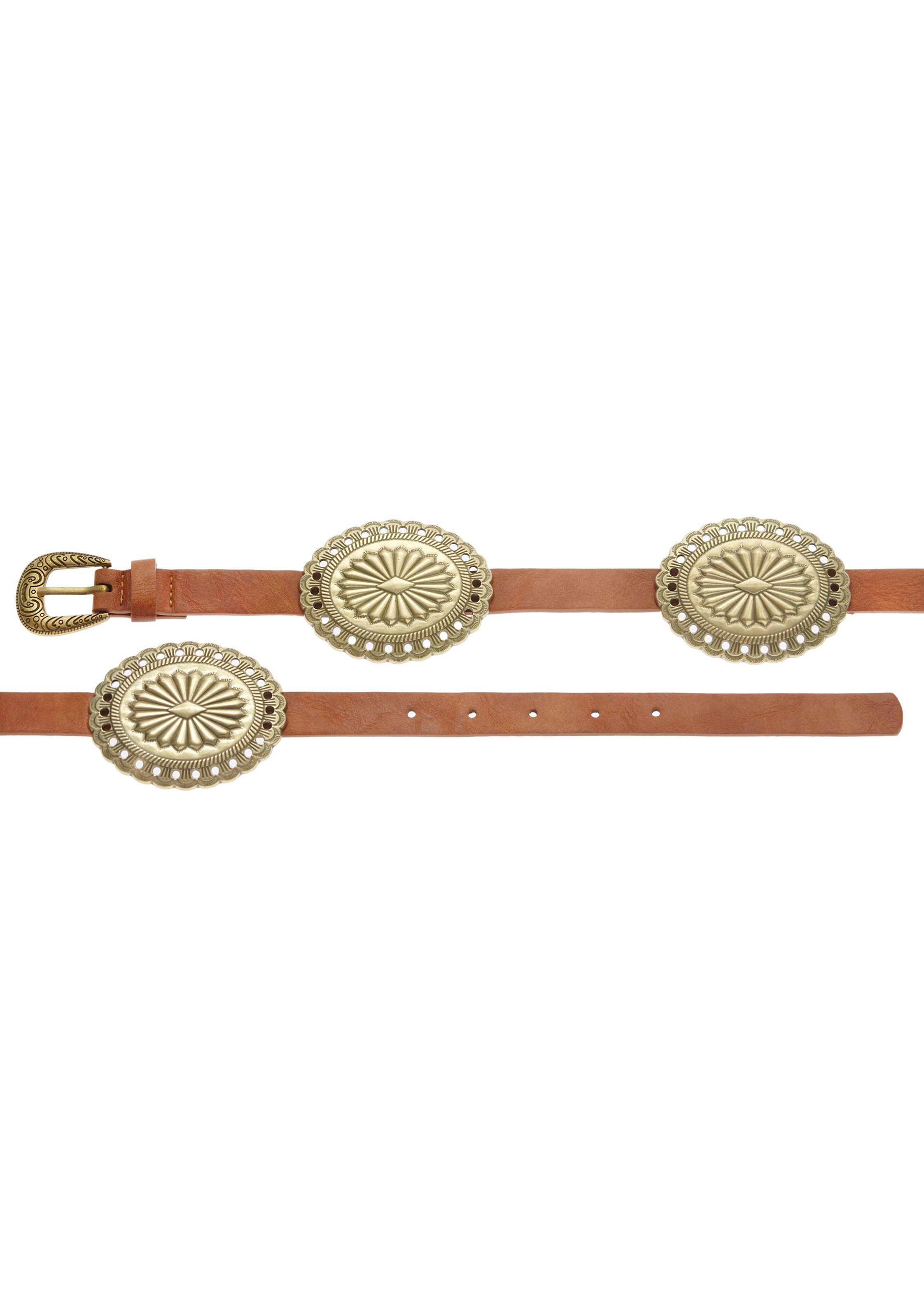 Lascana Taille riem Sierraadriem met modieuze ornamenten, buikriem riemen maat 105 bruin