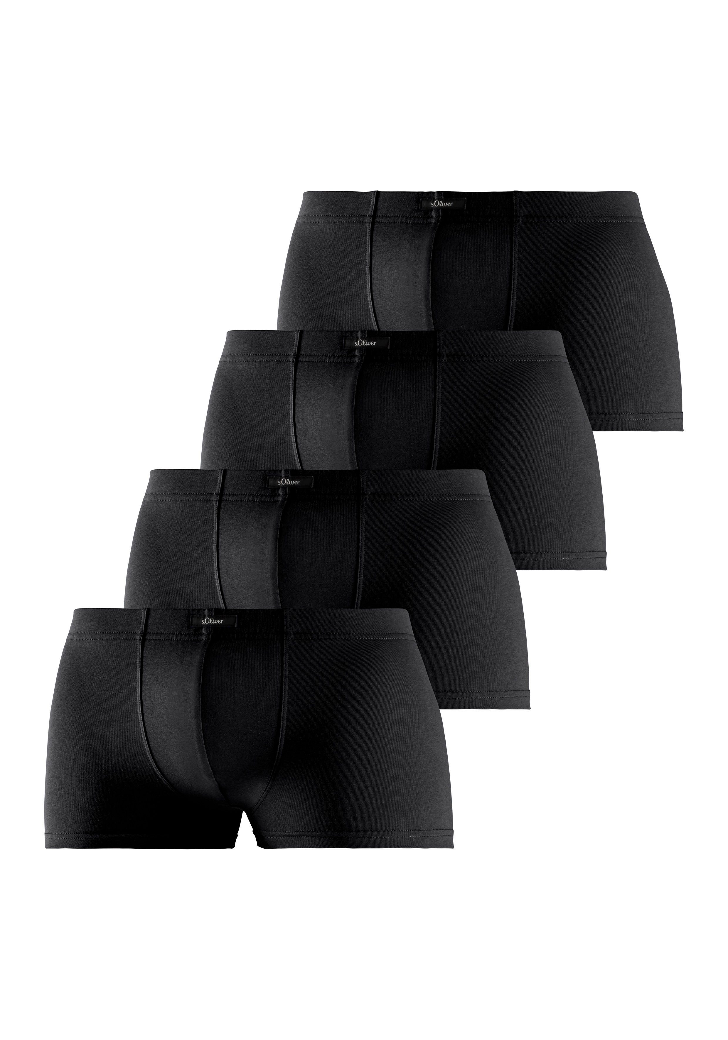 s.Oliver RED LABEL Beachwear Hipster strak zittende boxershorts van katoenmix verpakt in een doos (blik, 4 stuks)