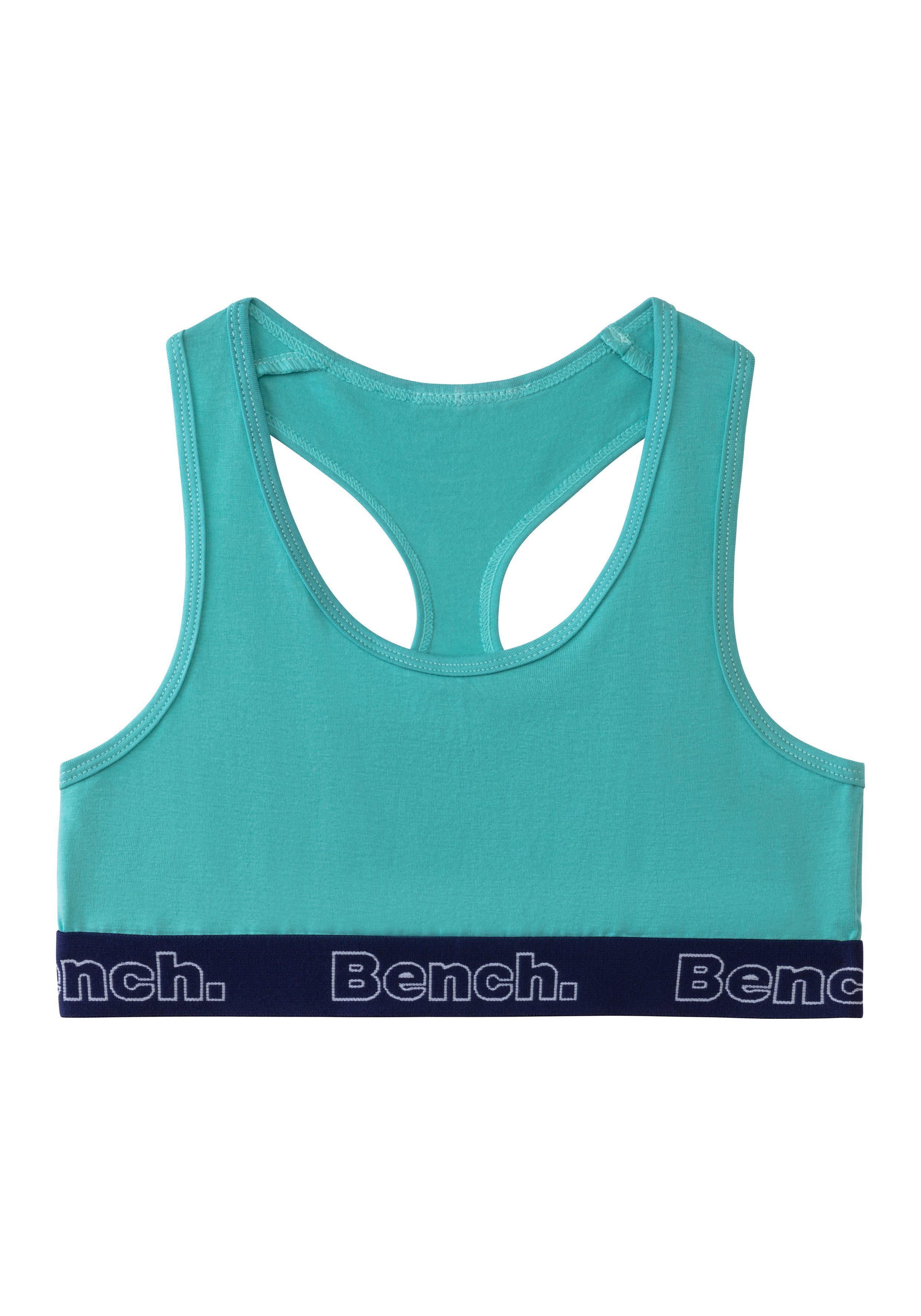 Bench. Bustier met contrasterende boord en racerback (set, 3-delig) ondergoed maat 134/140 blauw