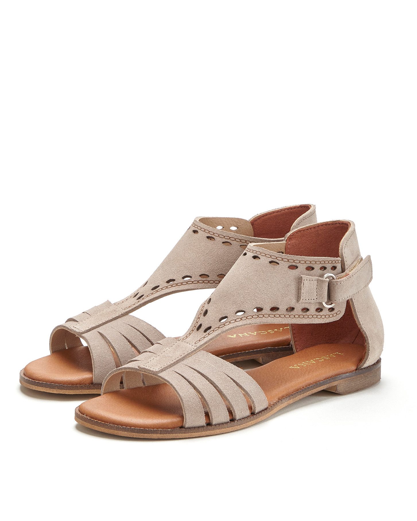Lascana Sandalen Zomerschoen Sandalette, zomerschoen van hoogwaardig leer met kleine uitsparingen
