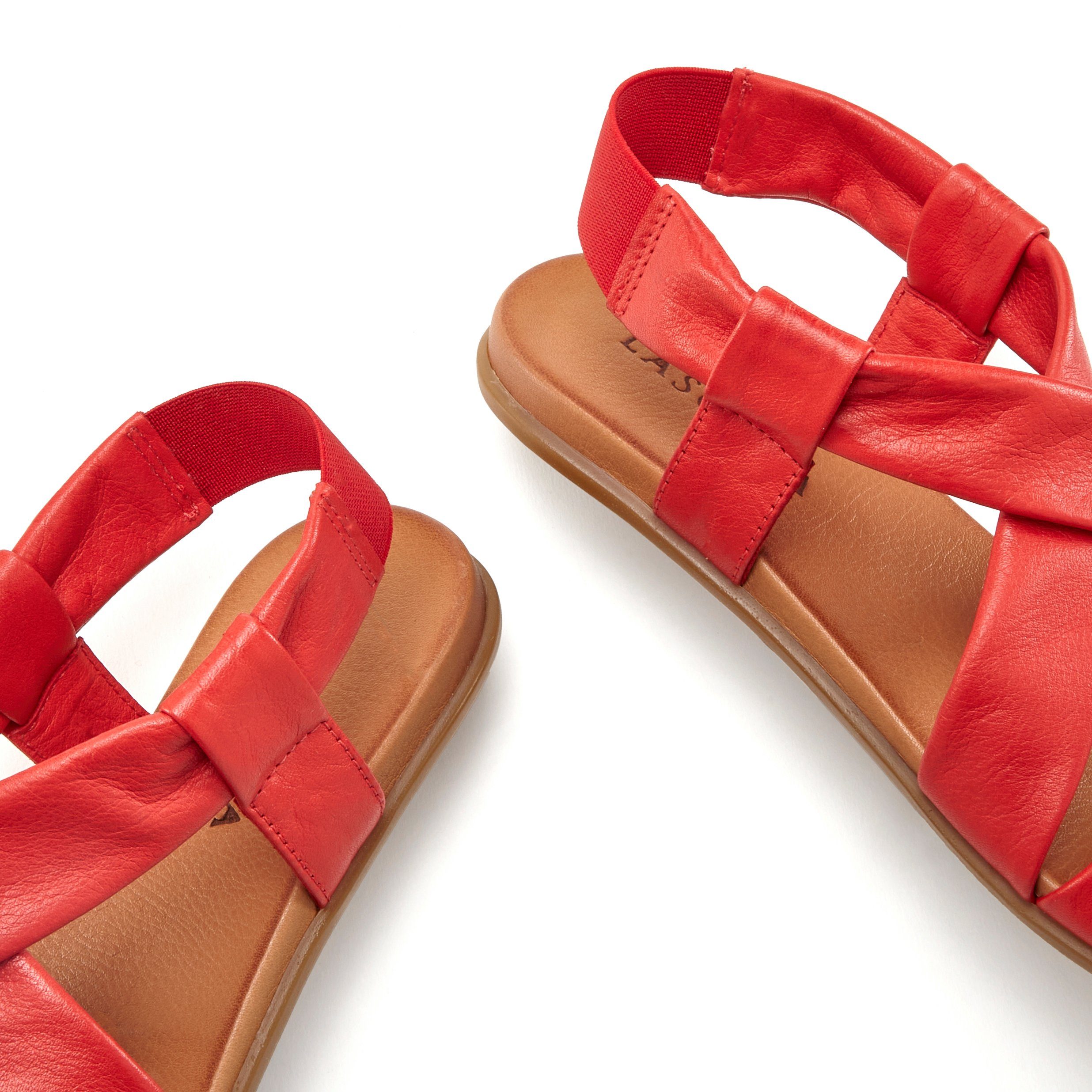 Lascana Sandalen Zomerschoen van leer met verfijnde bandjes, sandaal, zomerschoen