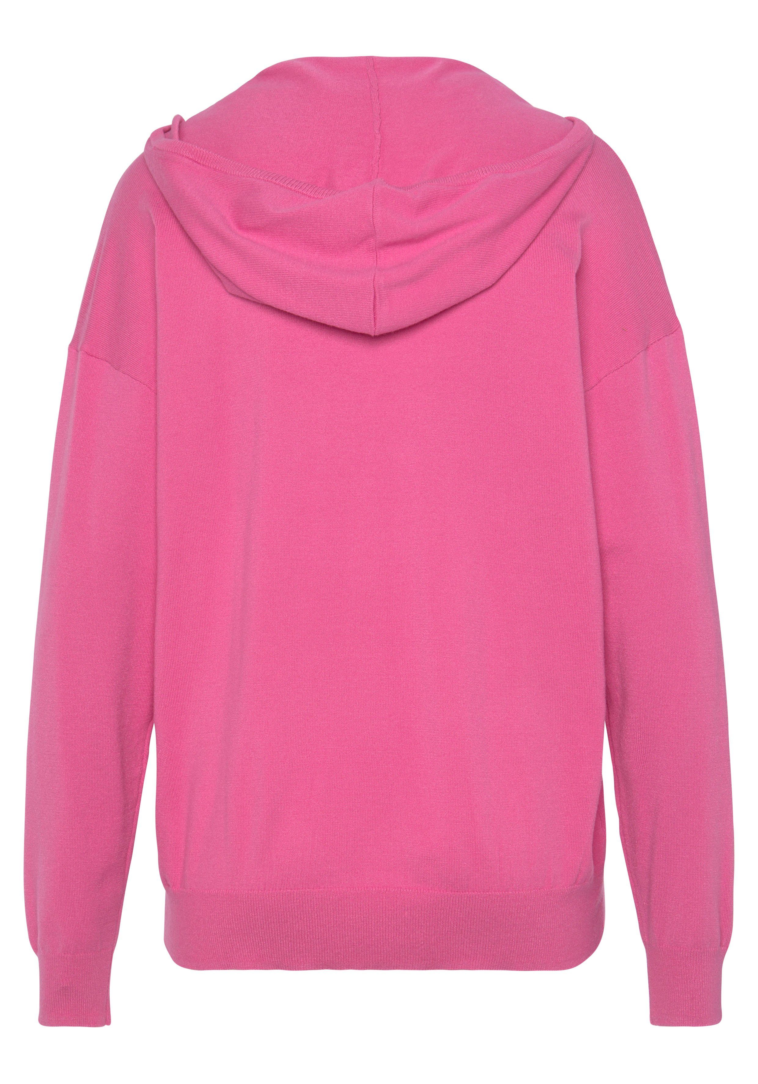 Lascana Gebreide trui Hoodie Capuchonsweatshirt van zachte viscosemix, loungewear