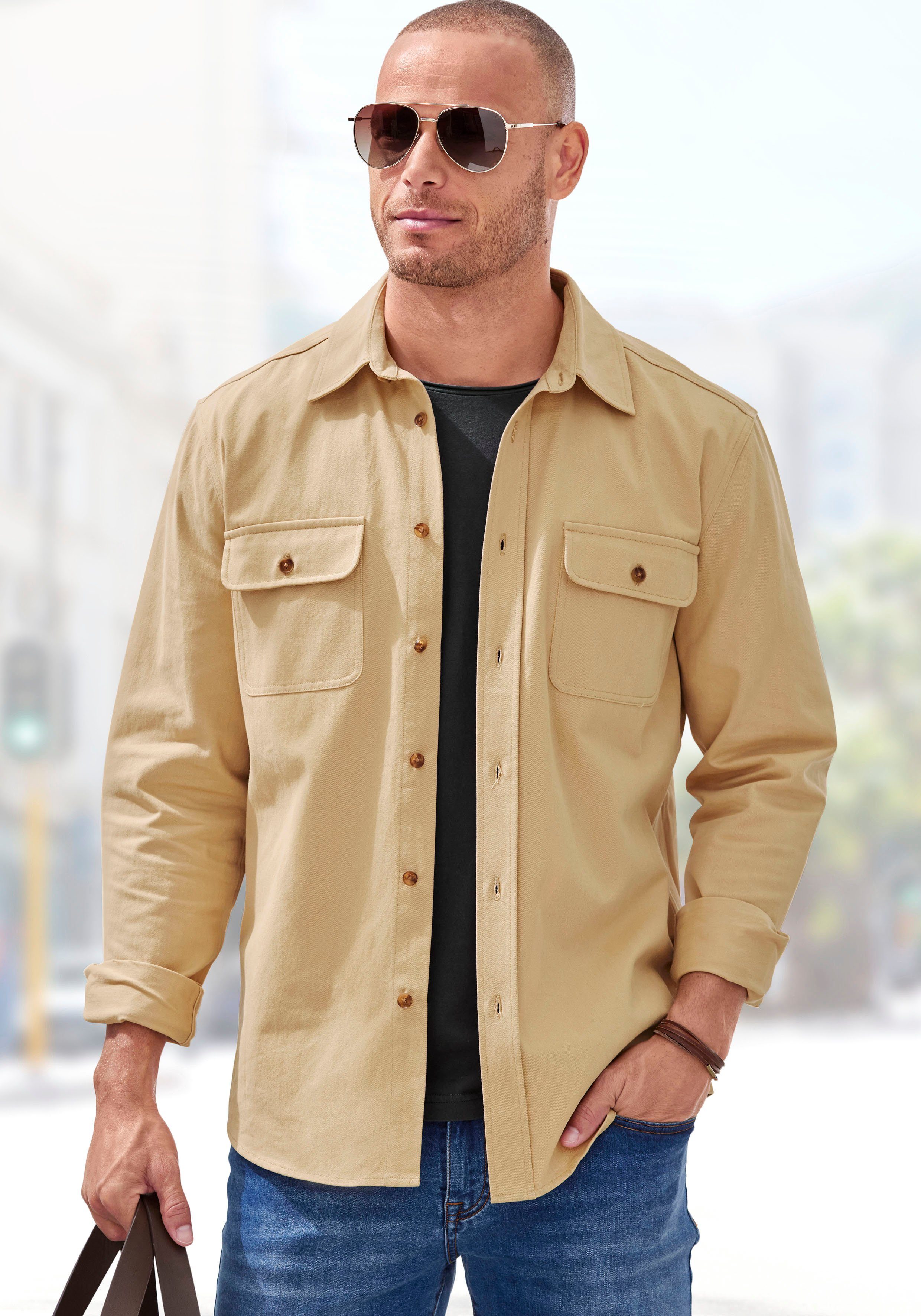 John Devin Overhemd met lange mouwen Coole overshirt