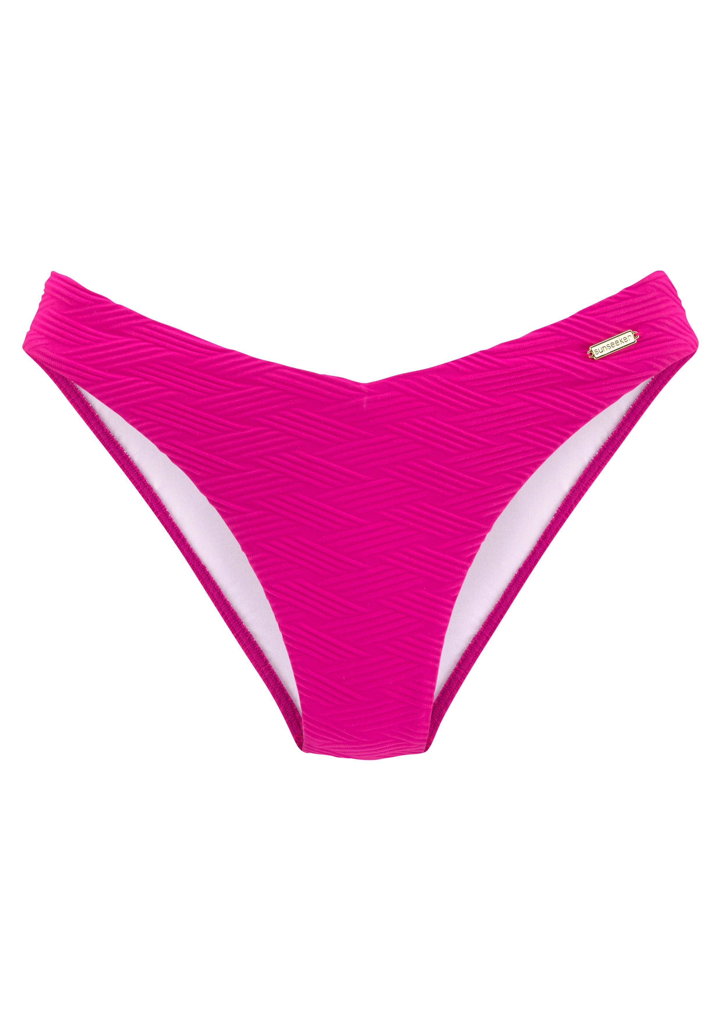 Sunseeker Bikinibroekje Loretta met v-vormige boord bikini broekjes maat 42 roze