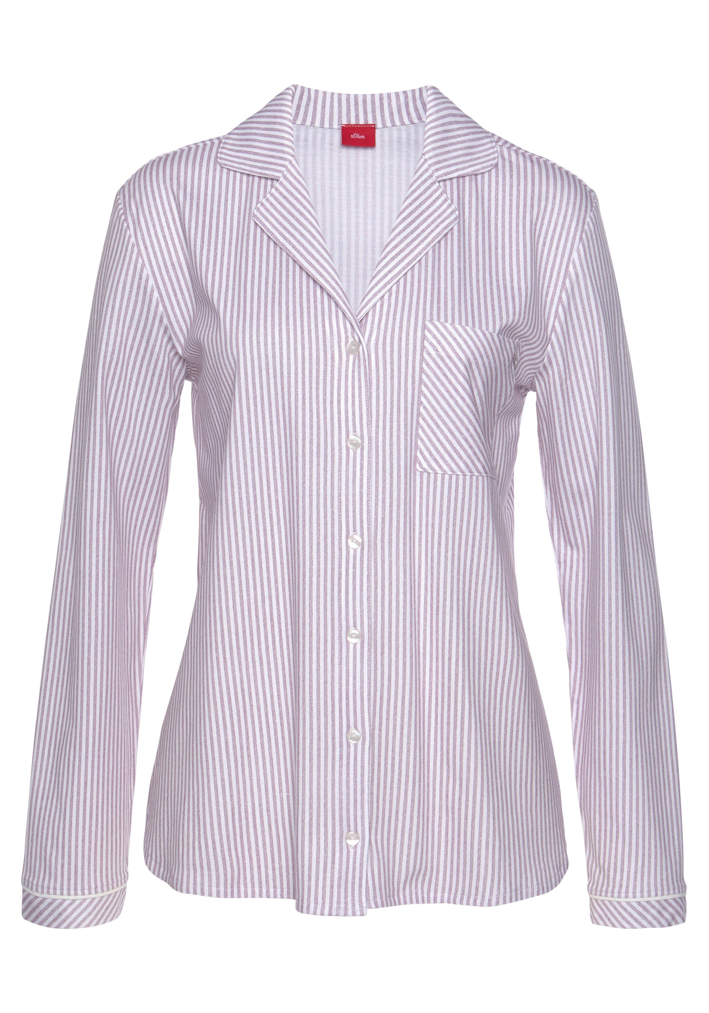 s.Oliver RED LABEL Beachwear Pyjama top in gestreept ontwerp