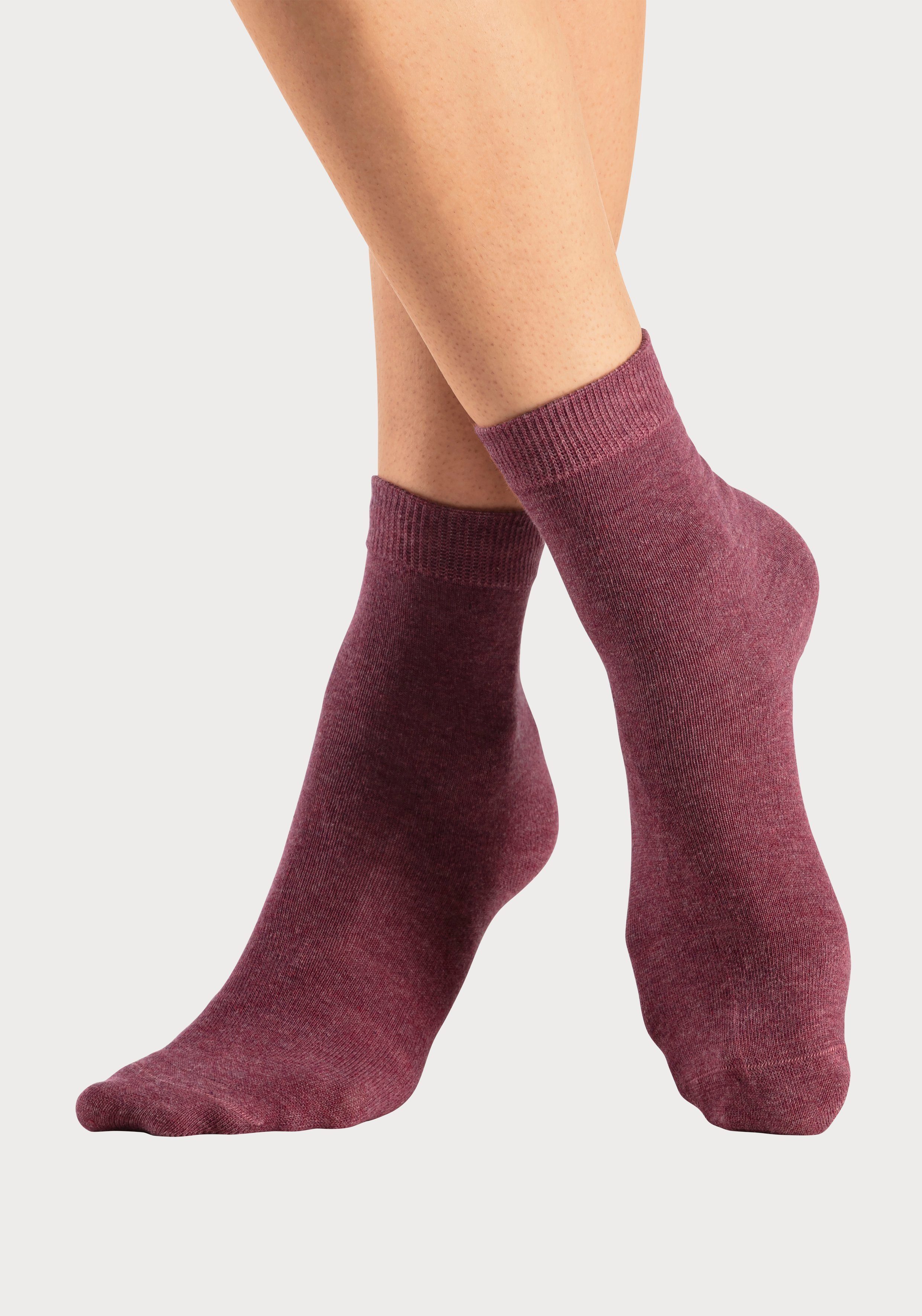Lascana Basic sokken in kleurrijke mêleekleuren (set, 7 paar)