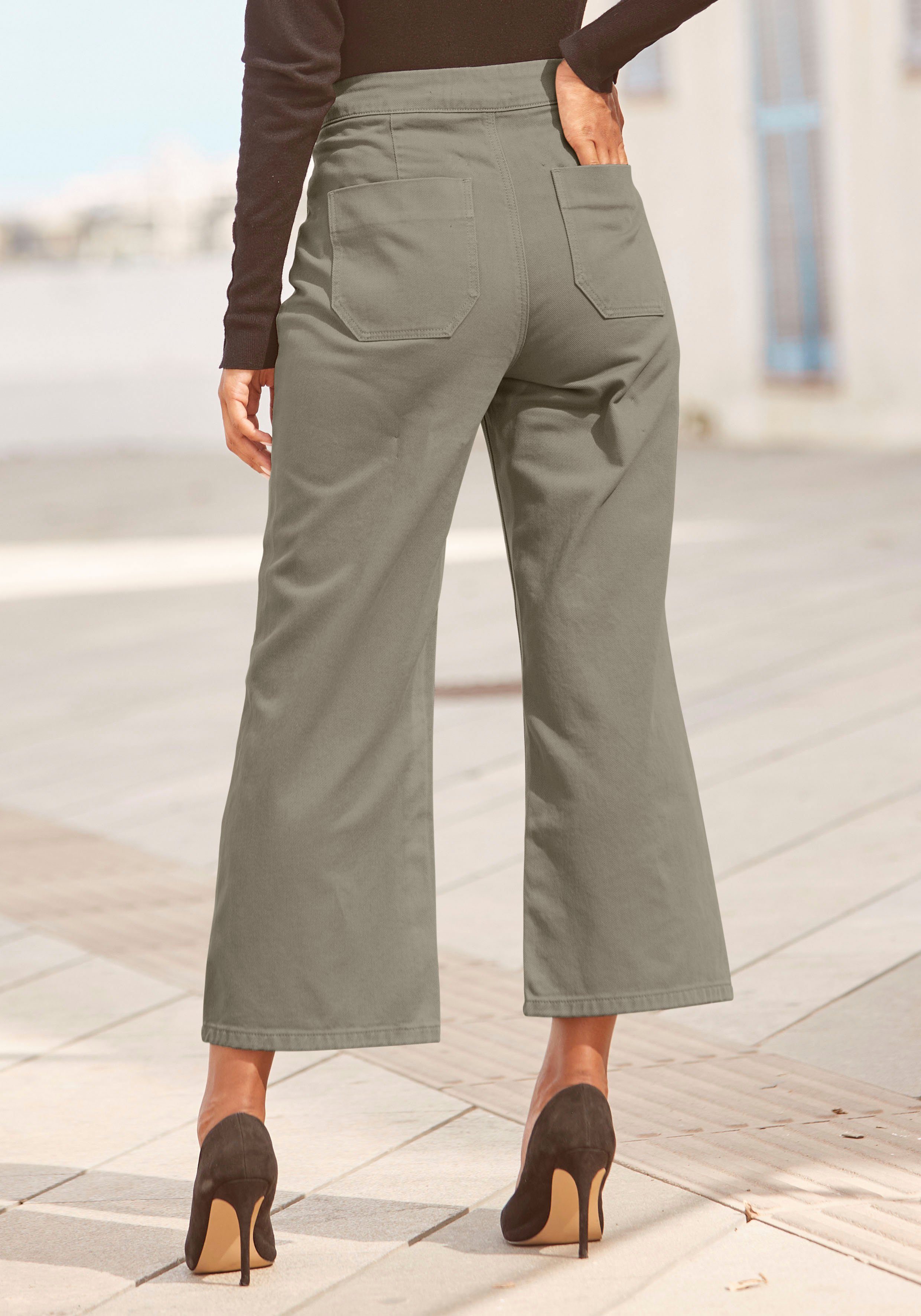 Lascana Wijde jeans in culotte-vorm, high-waist, modieus