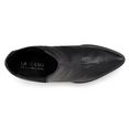 lascana laarsjes chelsea-boots van leer in modieuze kroko-look spits toelopend model zwart
