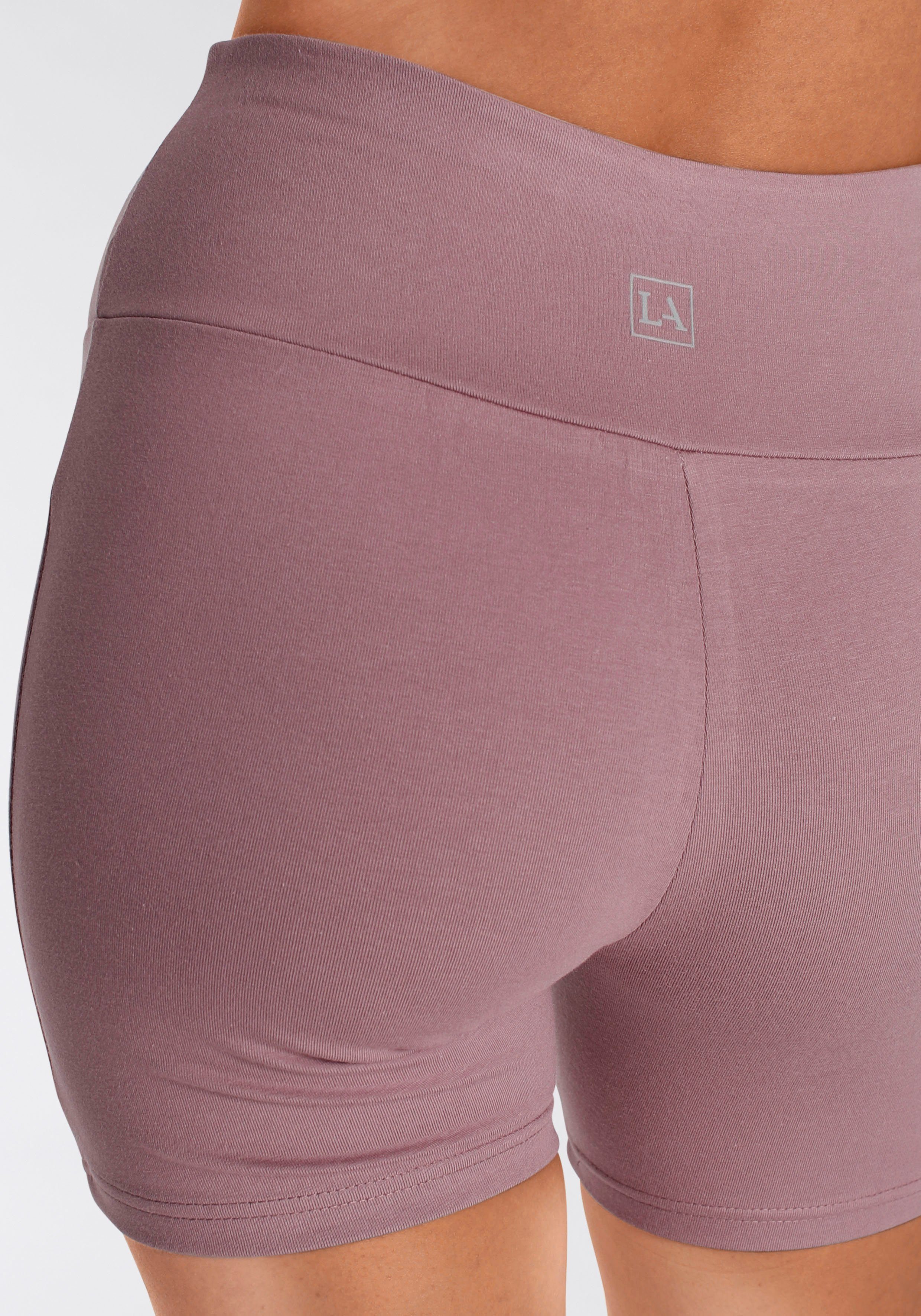 Lascana Short met brede boord en logoprint