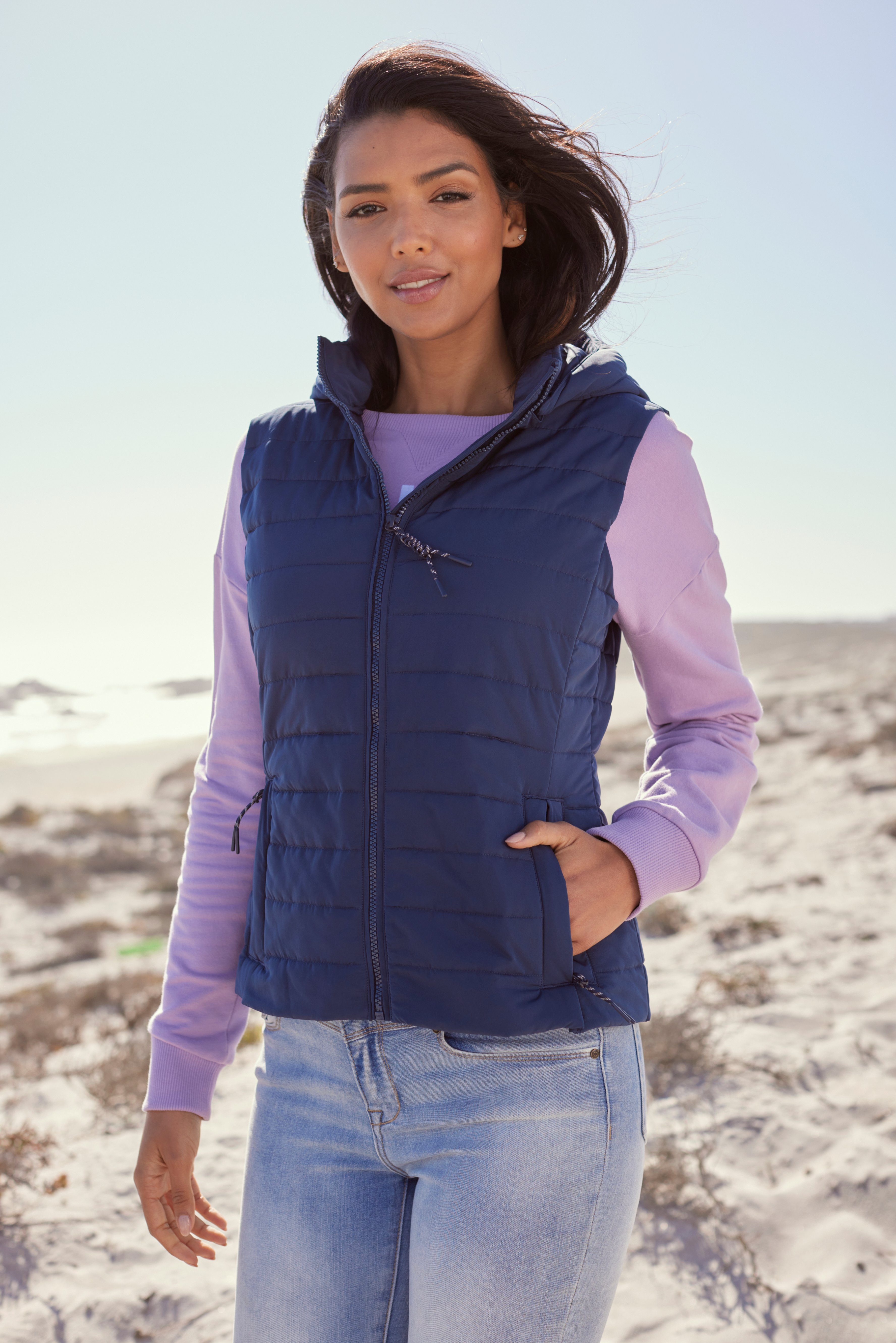 Elbsand Bodywarmer met afneembare capuchon
