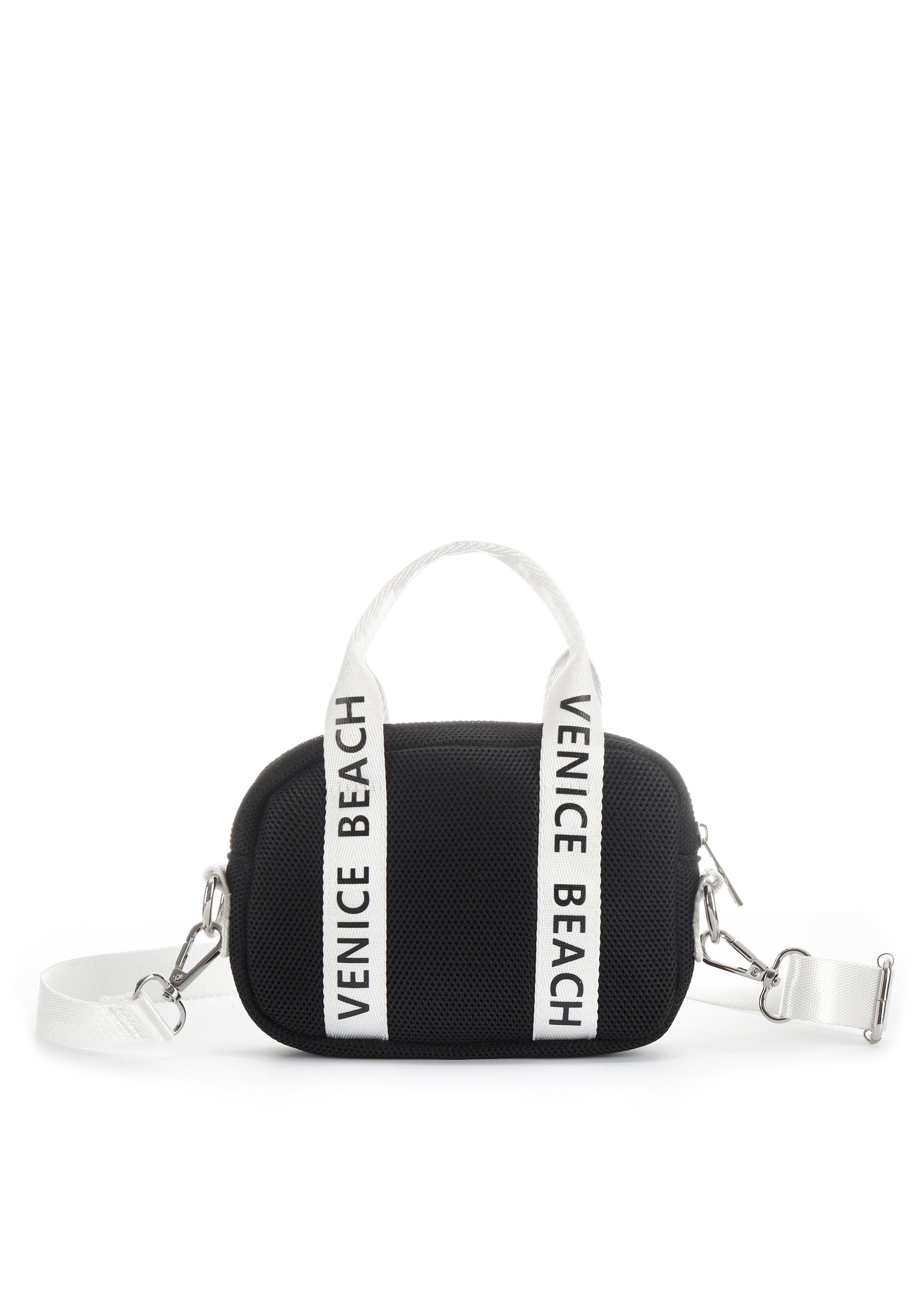 Venice Beach Schoudertas Minitas, handtas van mesh-materiaal VEGAN tassen maat 12 cm zwart