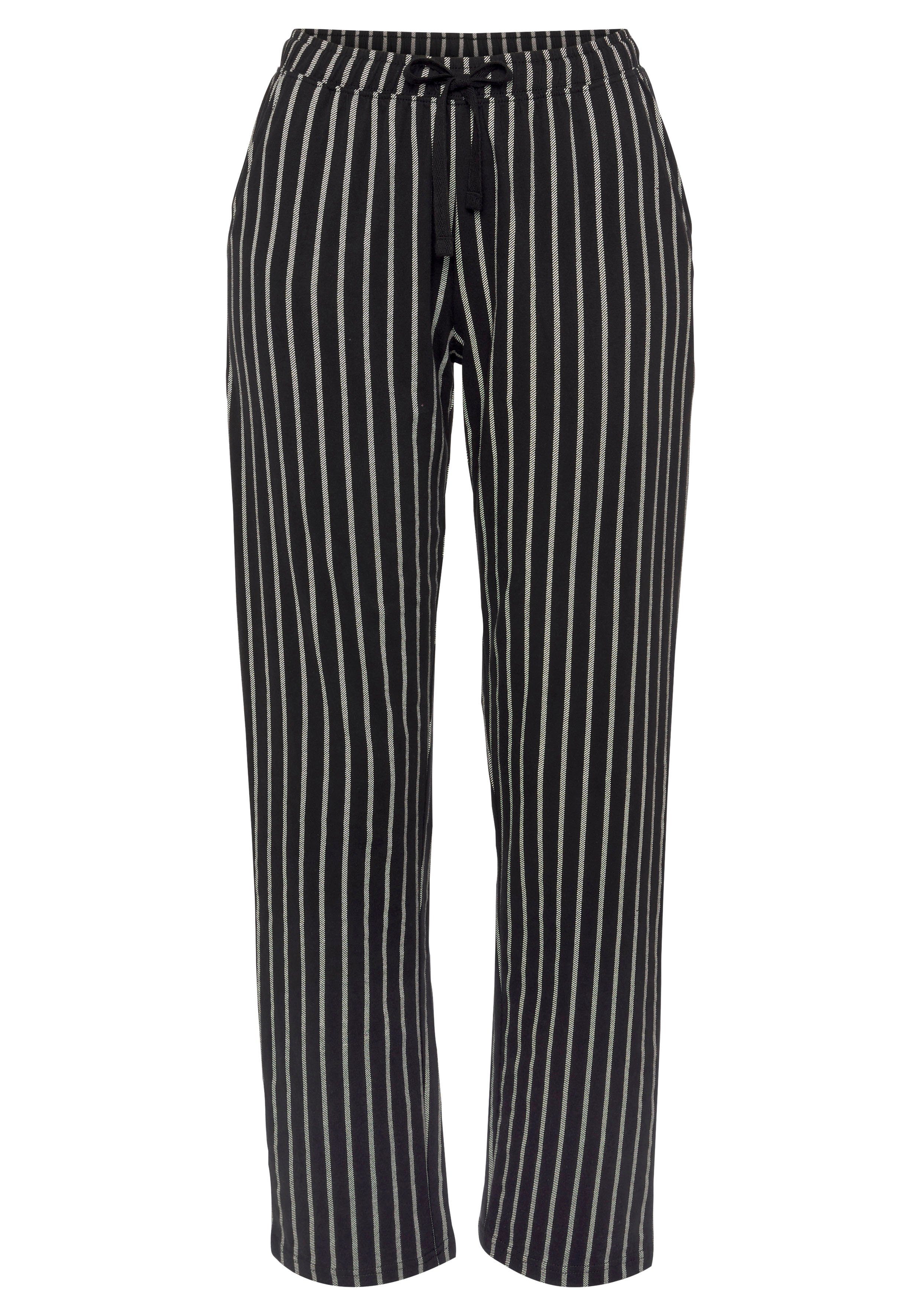 Vivance Dreams Pyjamabroek met zwart-wit print pyjama's maat 44/46 zwart