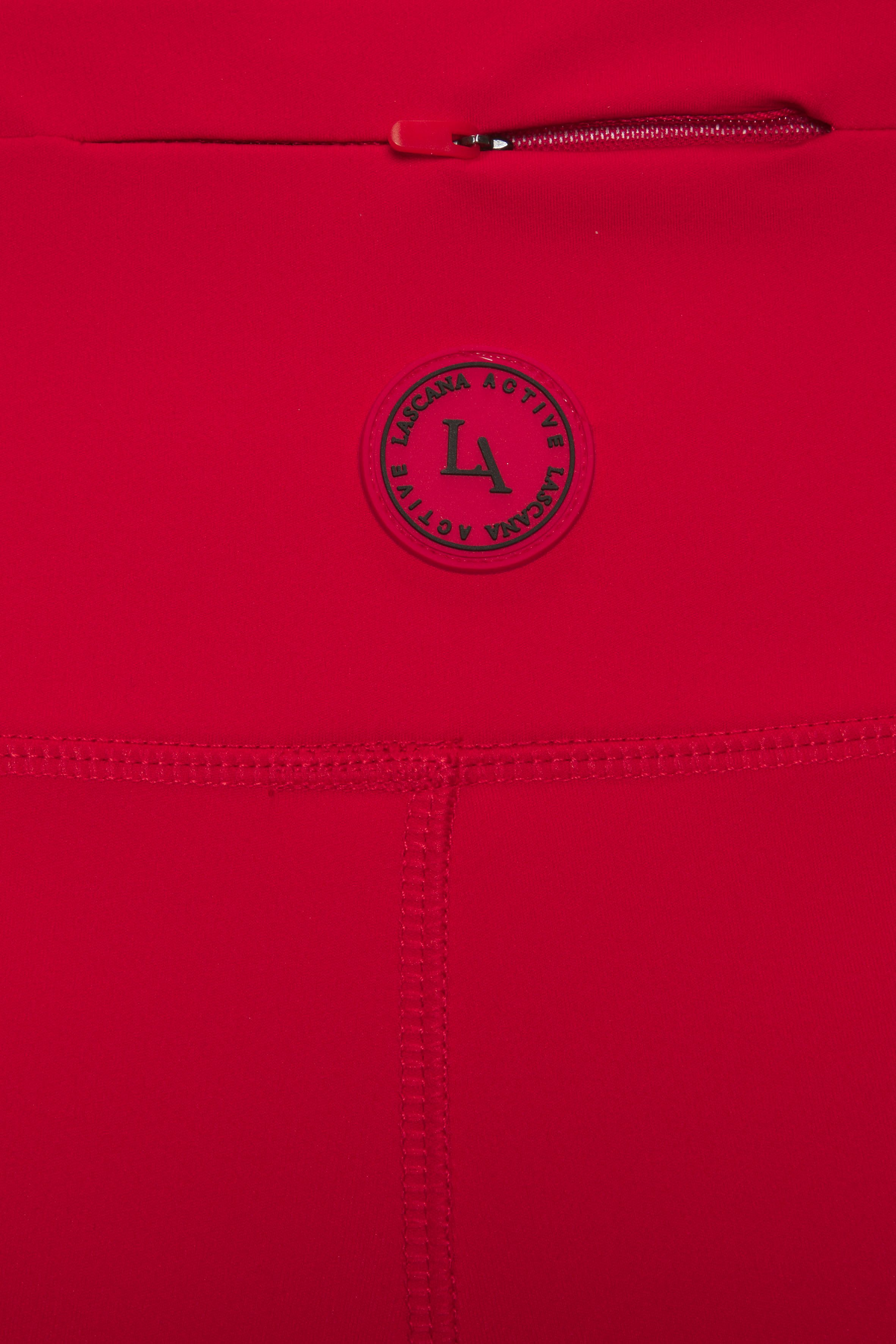 active by Lascana Legging Logo-badge en ritszak op de achterkant